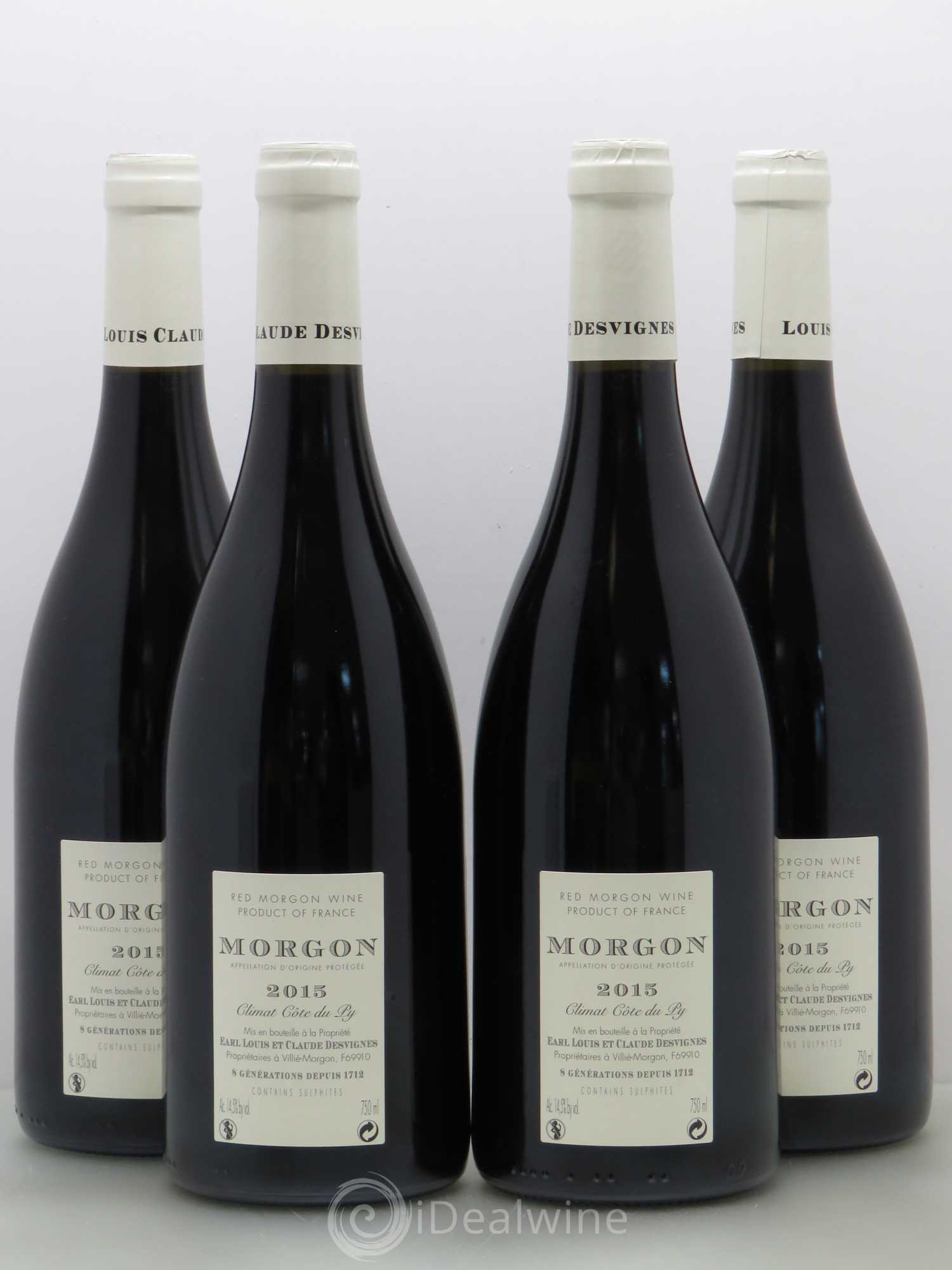 Morgon Côte de Py Javernières Louis-Claude Desvignes 2015 - Lot de 4 bouteilles - 1