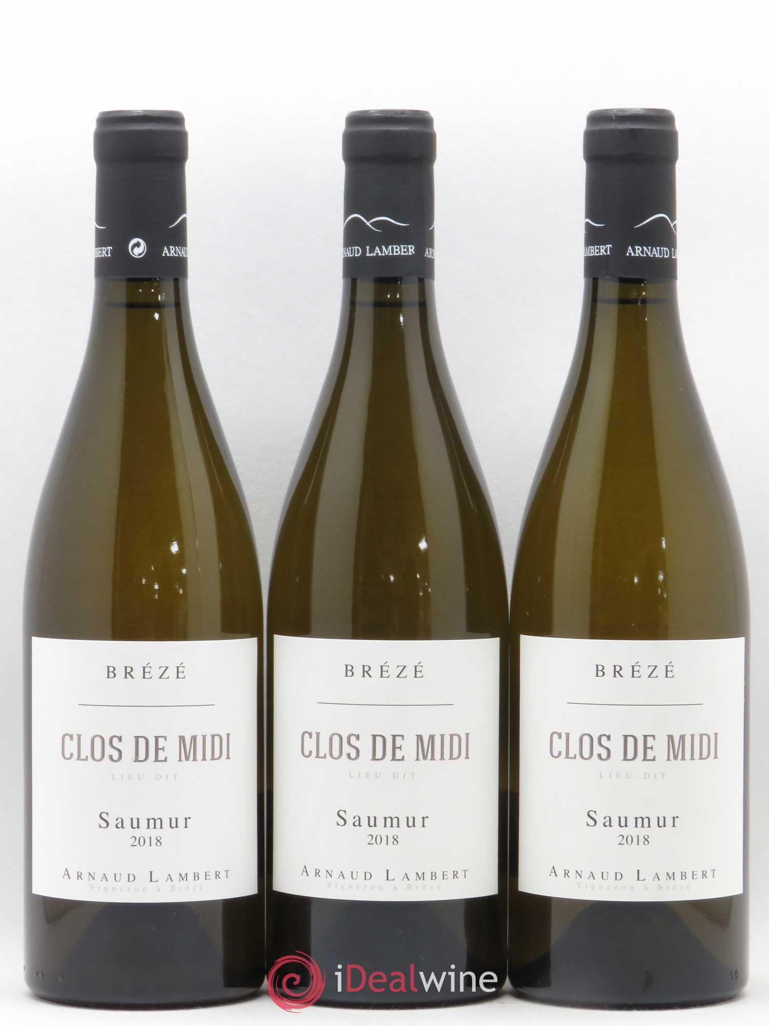 Saumur Clos de Midi Domaine Arnaud Lambert (sans prix de réserve) 2018 - Posten von 3 Flaschen - 0