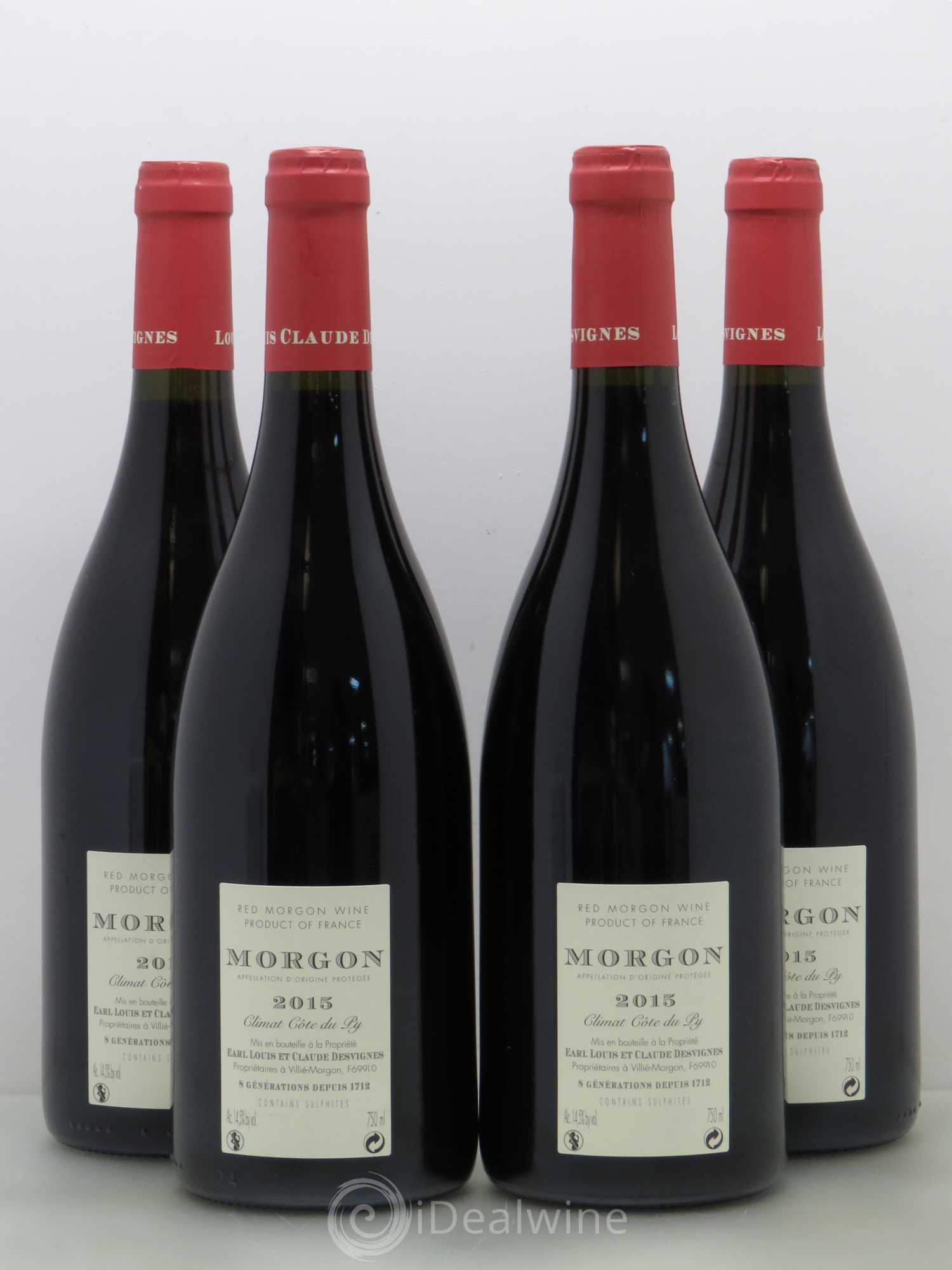Morgon Côte du Py Louis-Claude Desvignes 2015 - Lot de 4 bouteilles - 1