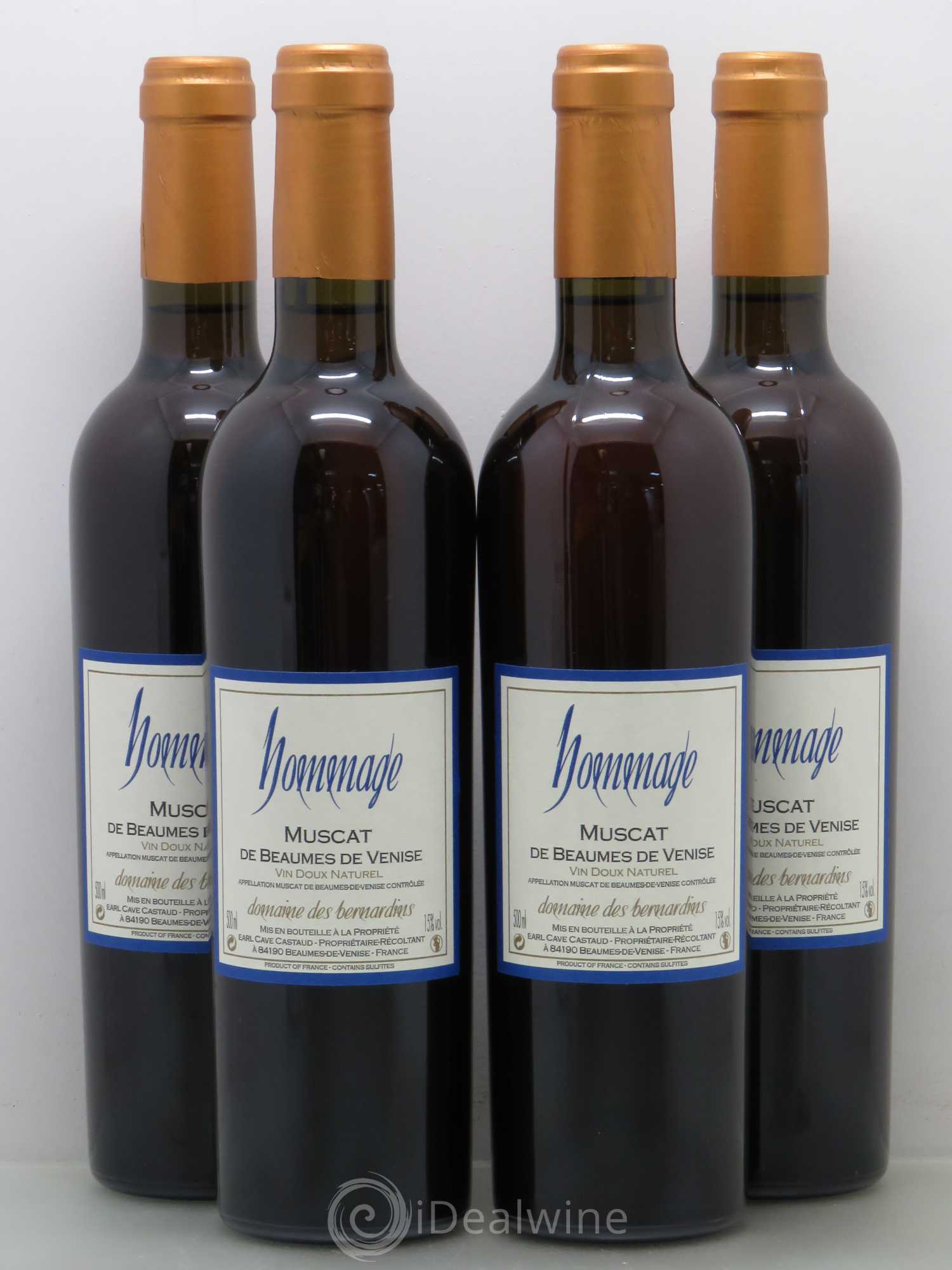 Divers Muscat de Beaume de Venise Domaine des Bernardins Hommage (sans prix de réserve) - Posten von 4 Flaschen - 0