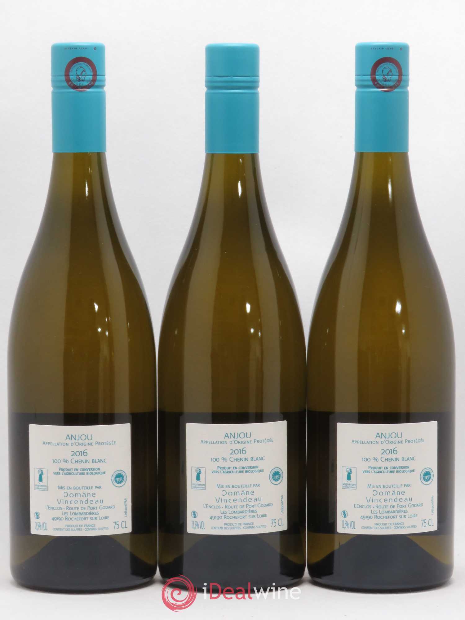 Anjou Le Raguenet Domaine Vincendeau (sans prix de réserve) 2016 - Posten von 3 Flaschen - 1