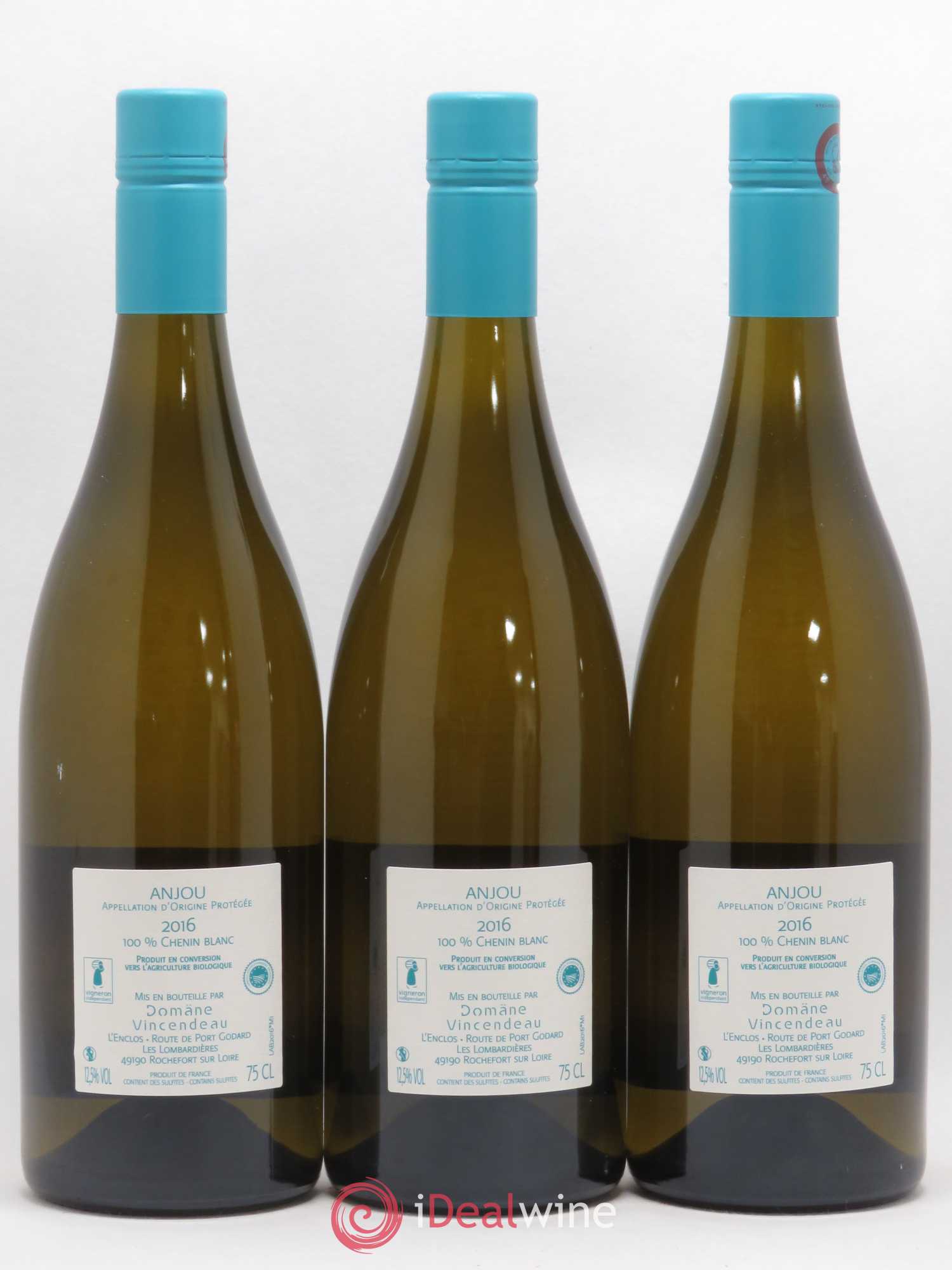 Anjou Le Raguenet Domaine Vincendeau (sans prix de réserve) 2016 - Posten von 3 Flaschen - 1
