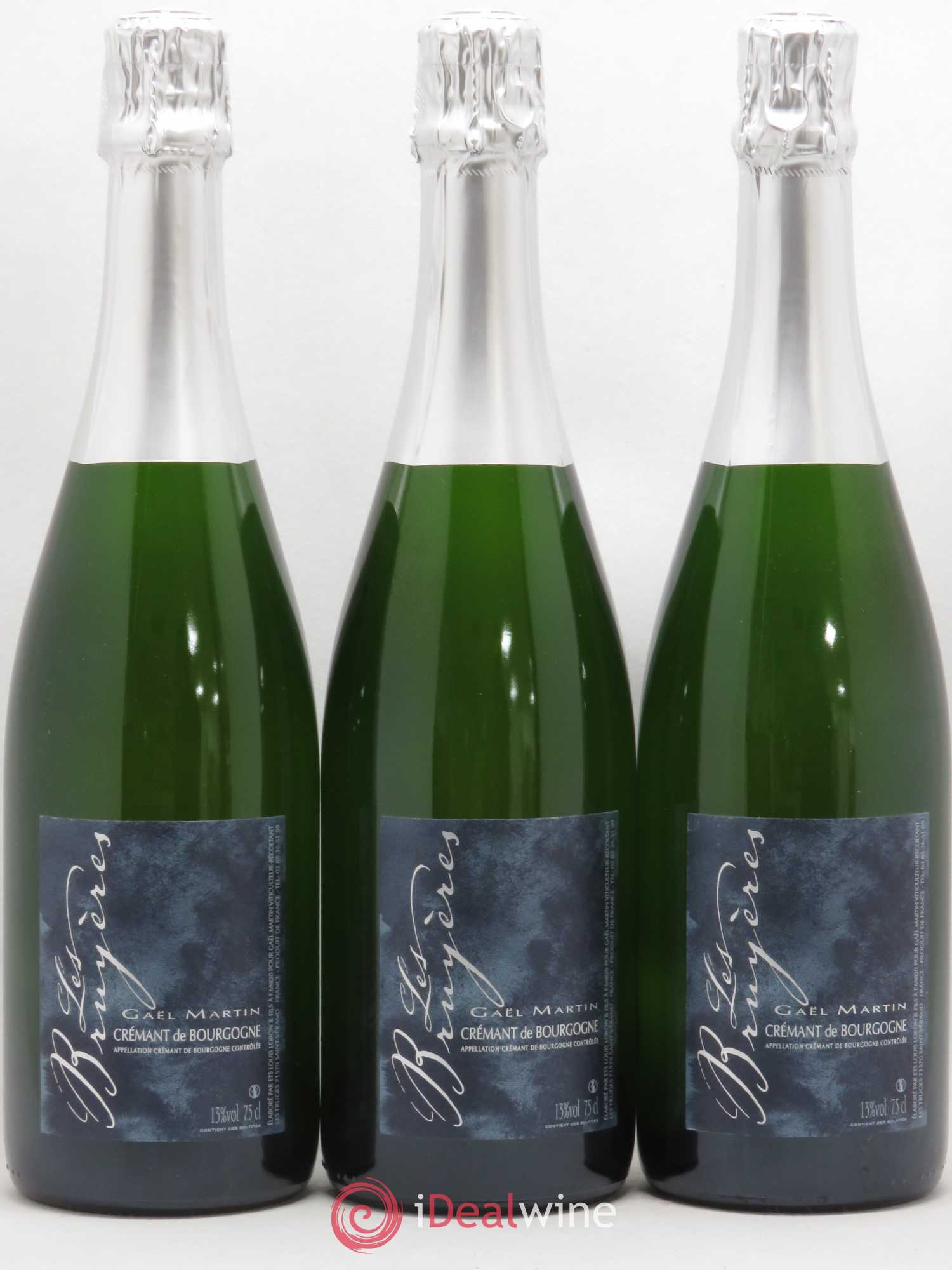 Crémant de Bourgogne Les Bruyères Domaine Gaël Martin (sans prix de réserve) - Posten von 3 Flaschen - 0