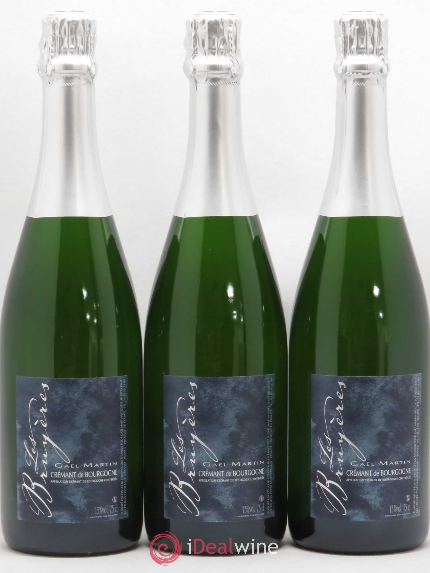 Crémant de Bourgogne Les Bruyères Domaine Gaël Martin (sans prix de réserve) - Posten von 3 Flaschen - 0