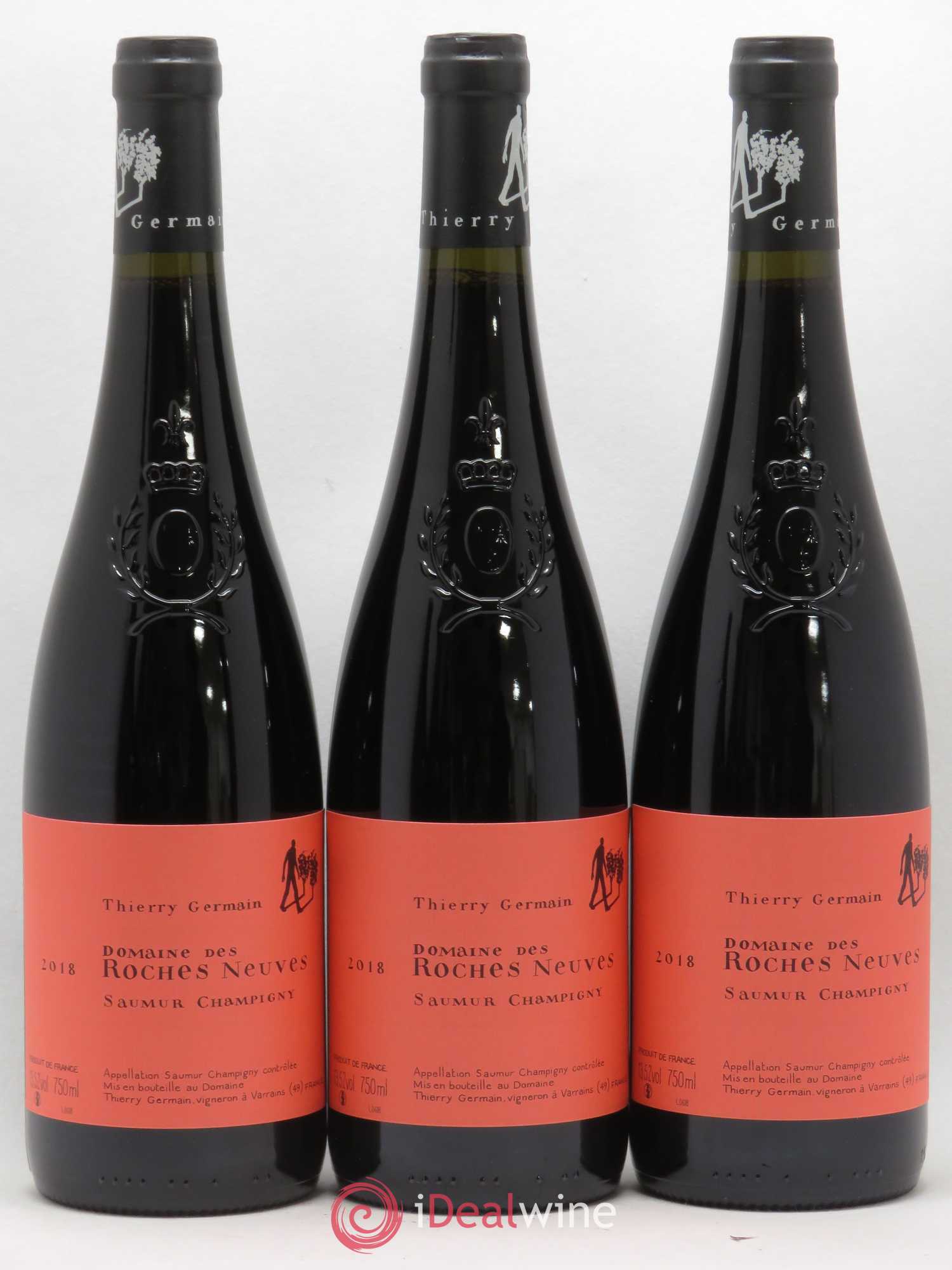Saumur-Champigny Domaine des Roches Neuves - Thierry Germain (sans prix de réserve) 2018 - Lot de 3 bouteilles - 0