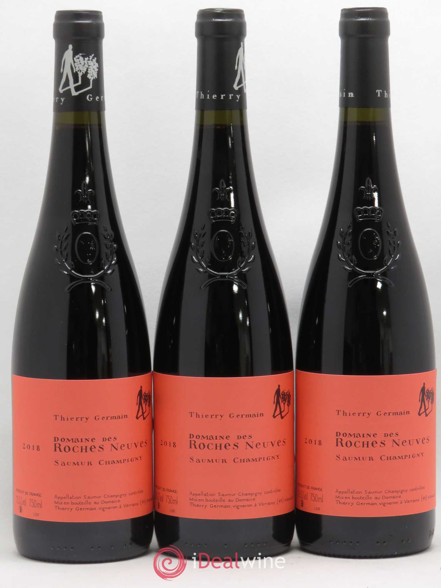 Saumur-Champigny Domaine des Roches Neuves - Thierry Germain (sans prix de réserve) 2018 - Lot de 3 bouteilles - 0
