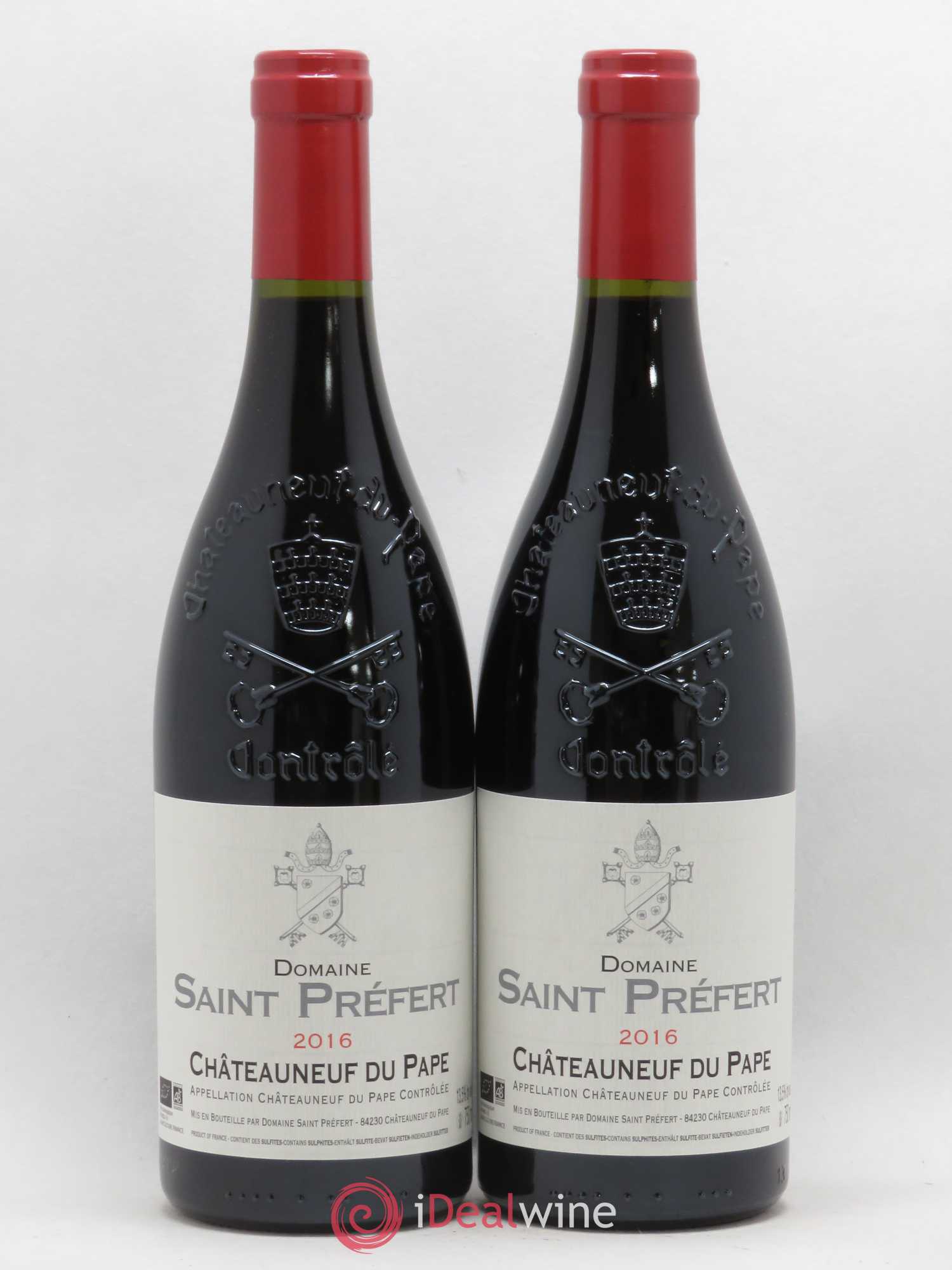 Châteauneuf-du-Pape Domaine Saint-Préfert 2016 - Lot de 2 bouteilles - 0