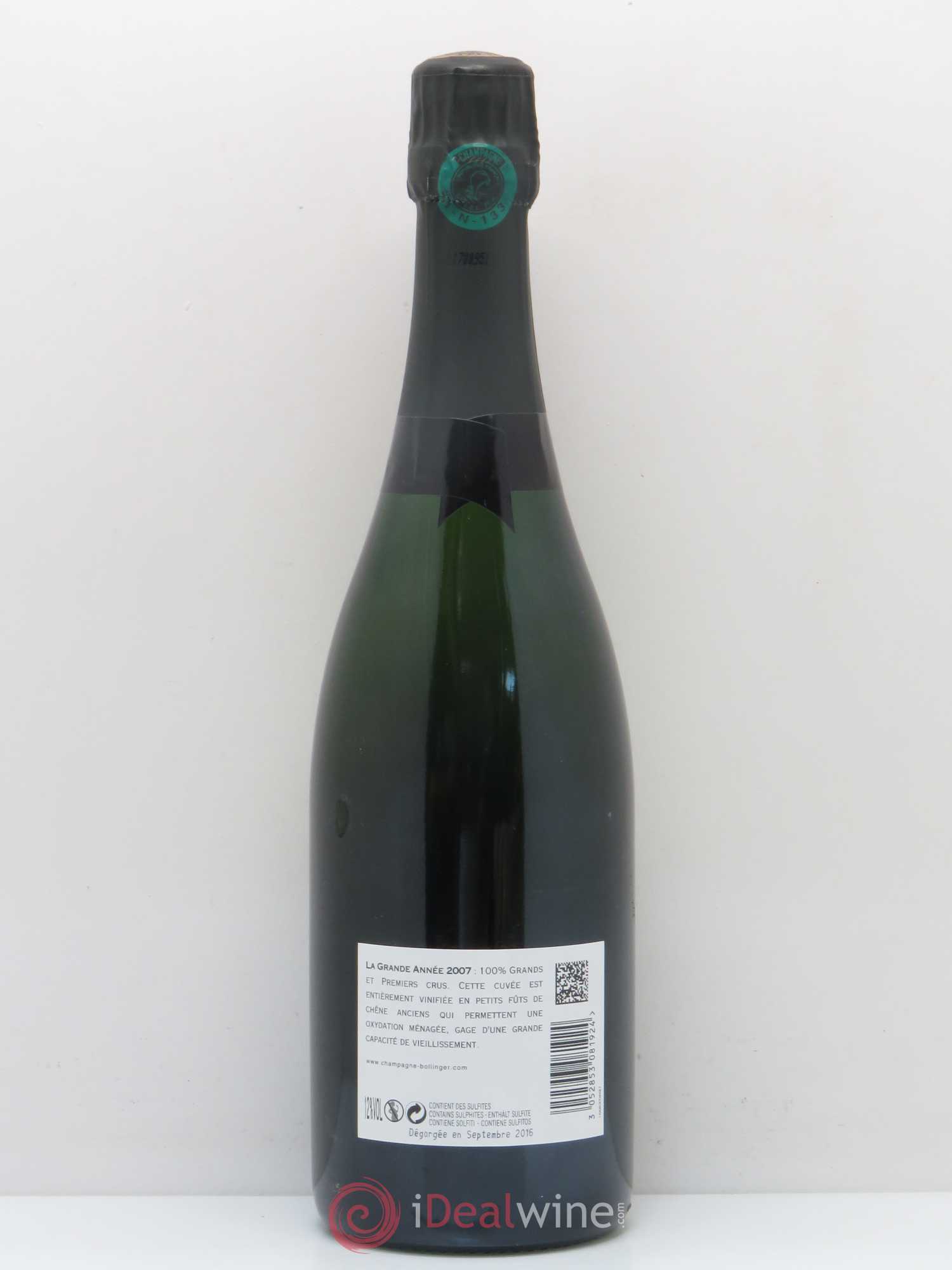 La Grande Année Brut Bollinger 2007 - Lot de 1 bouteille - 1