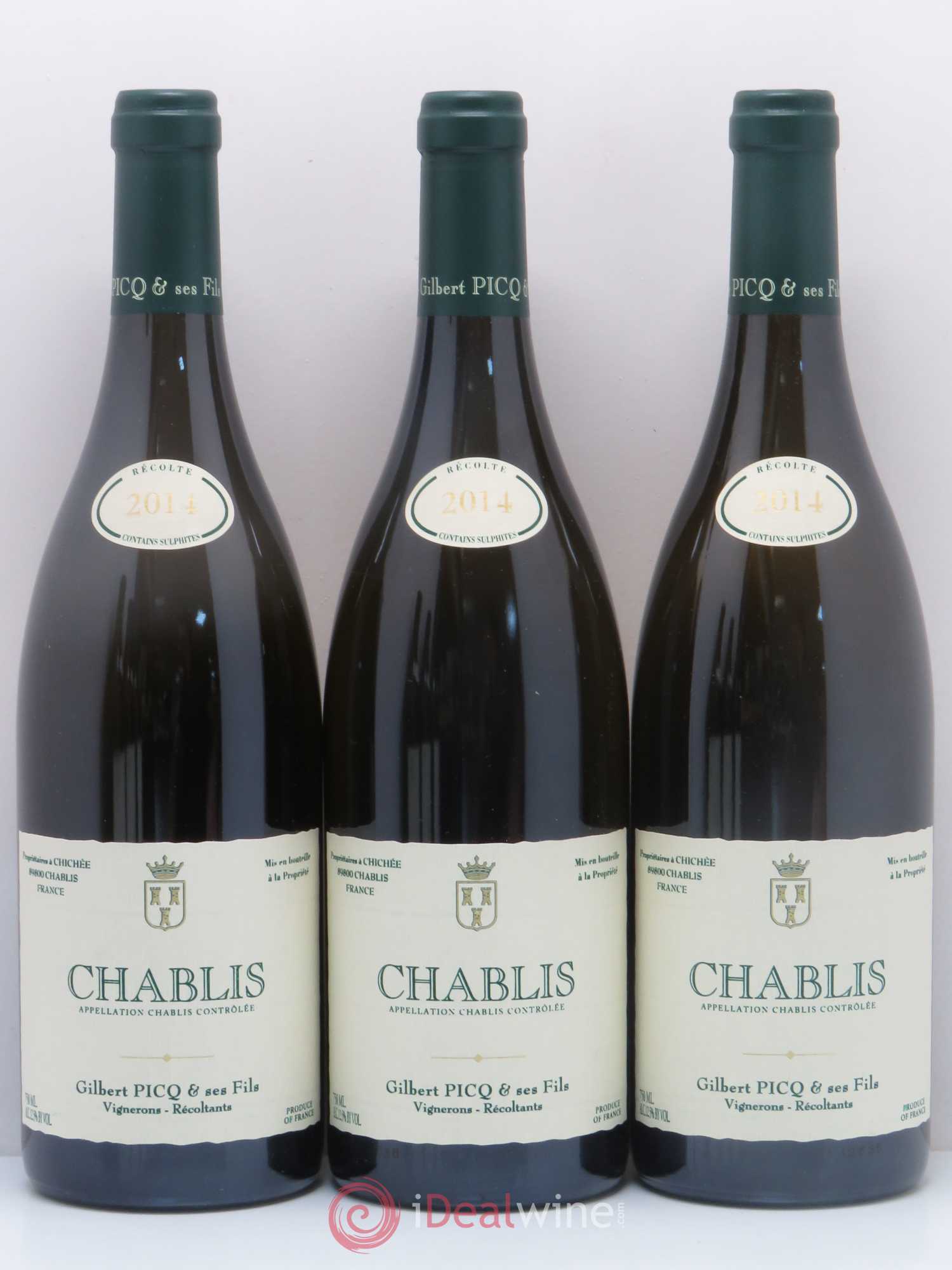 Chablis Gilbert Picq et Fils 2014 - Lot de 6 bouteilles - 1