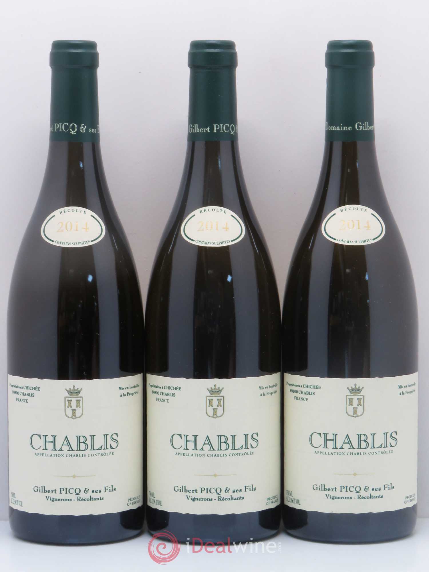 Chablis Gilbert Picq et Fils 2014 - Lot de 6 bouteilles - 2