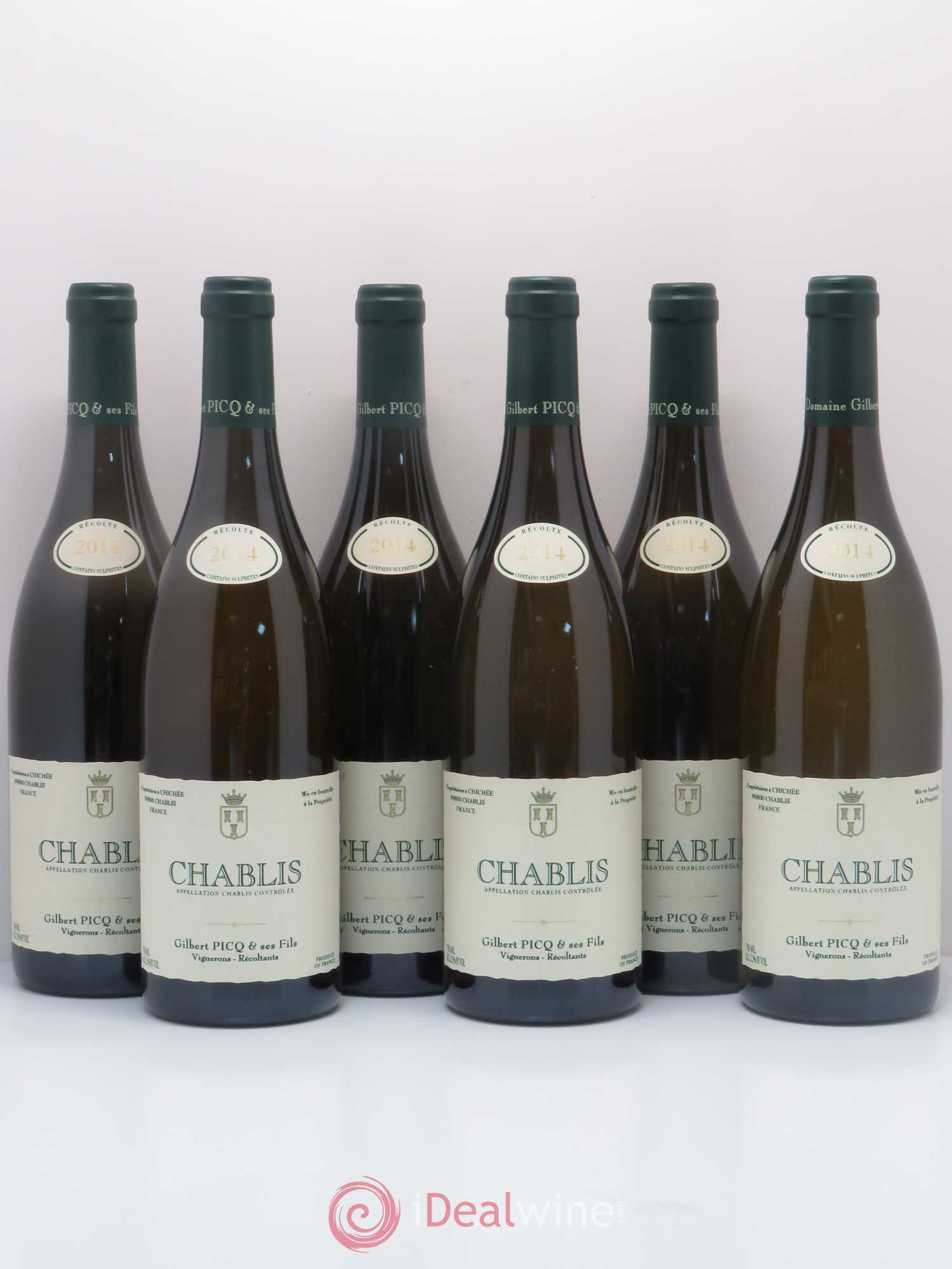 Chablis Gilbert Picq et Fils 2014 - Lot de 6 bouteilles - 0