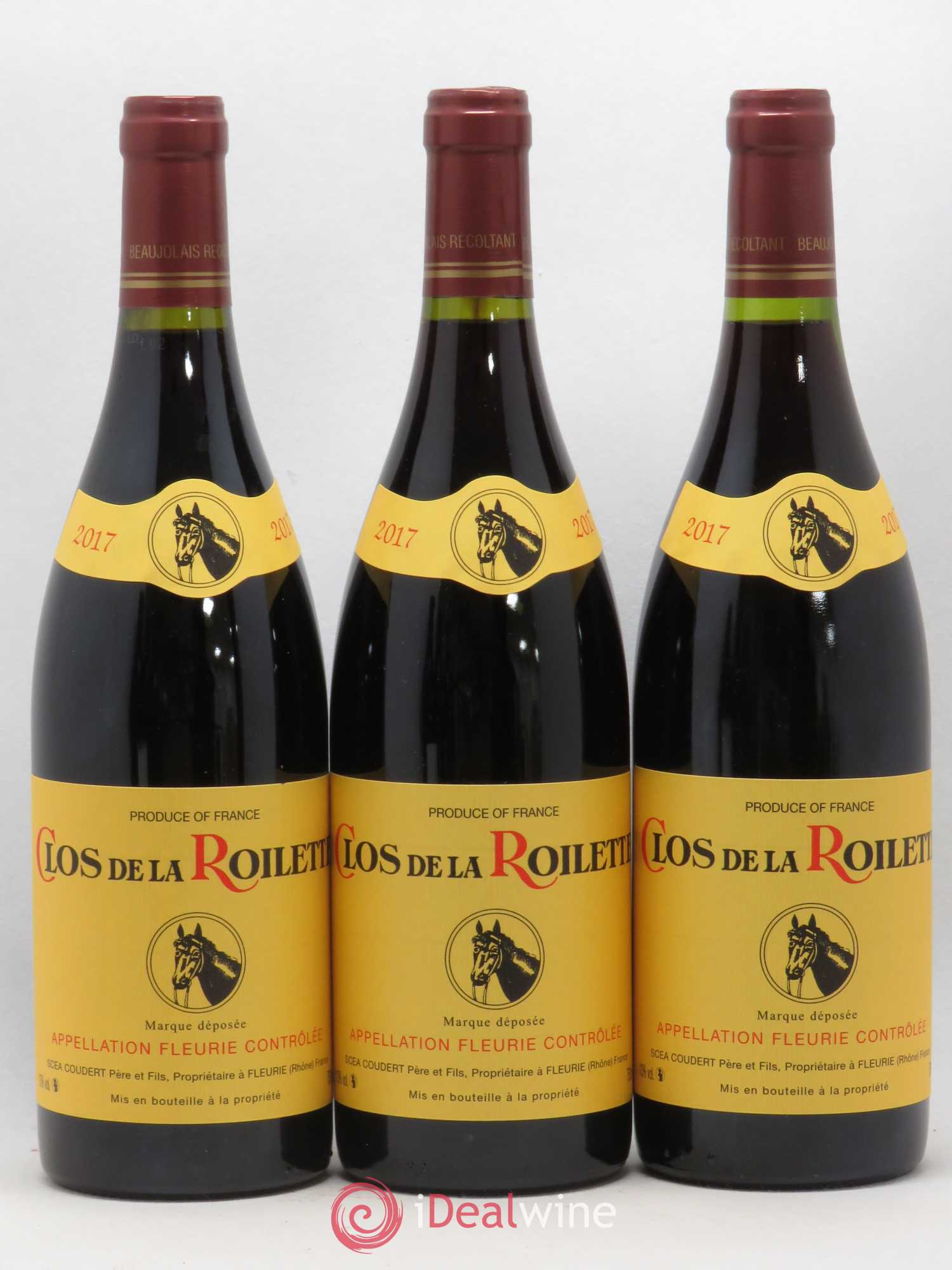 Fleurie Clos de la Roilette (sans prix de réserve) 2017 - Lot de 3 bouteilles - 0