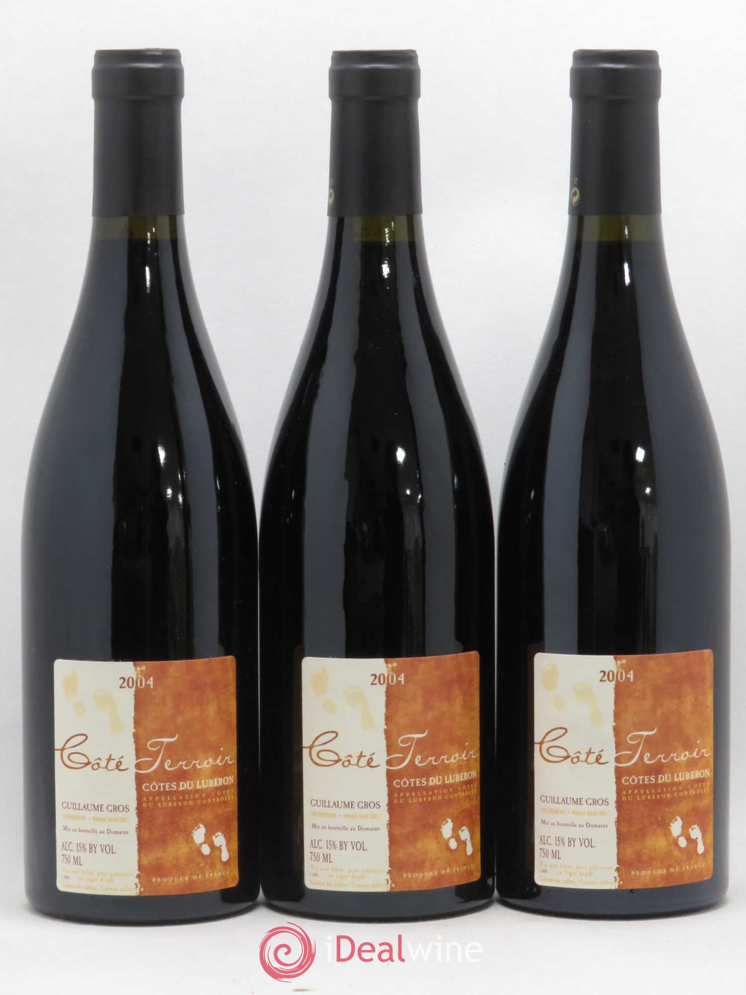 Côtes du Luberon Coté Terroir Domaine Guillaume Gros  (sans prix de réserve) 2004 - Lot de 6 bouteilles - 2