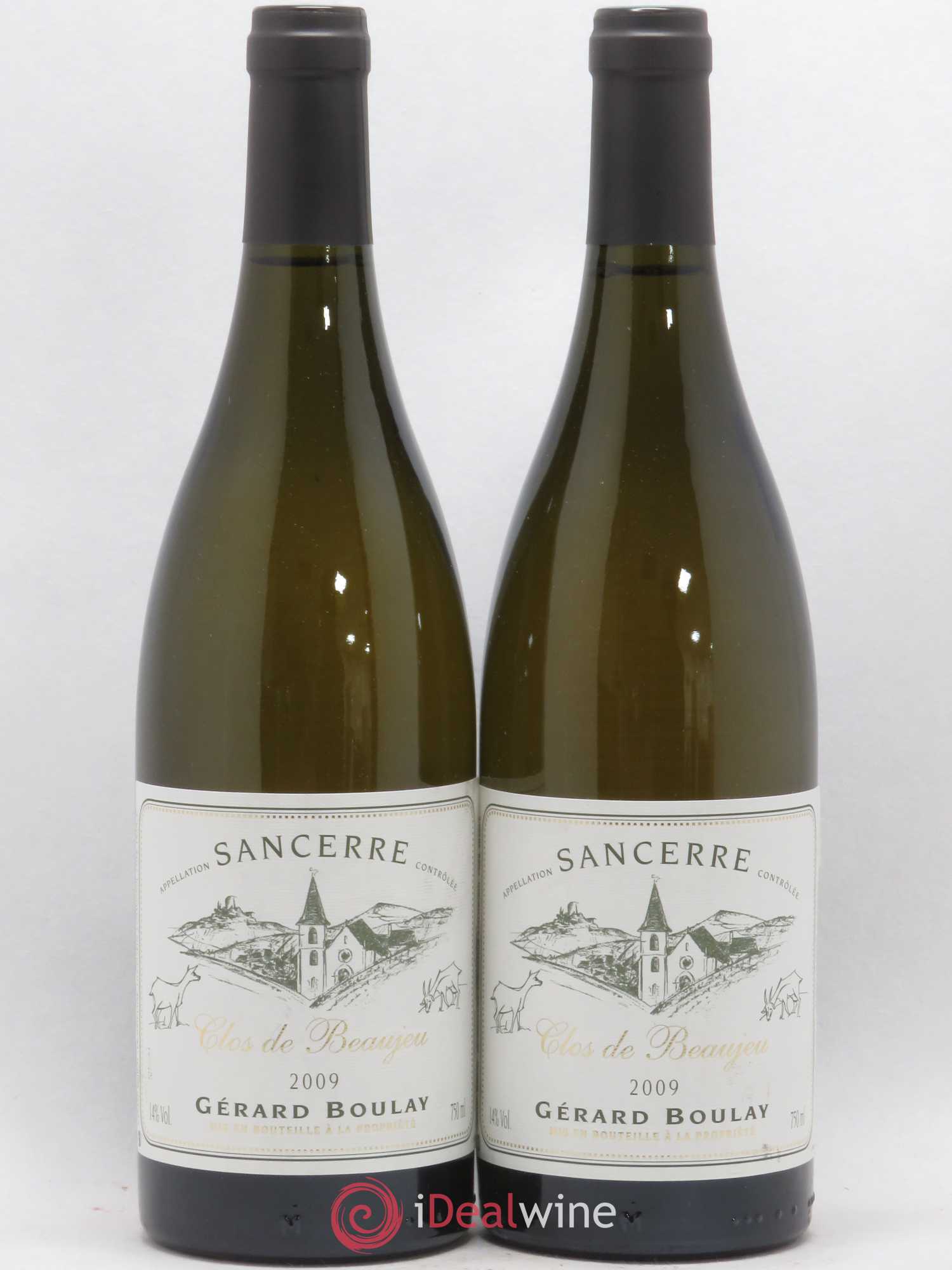 Sancerre Clos de Beaujeu Gérard Boulay (sans prix de réserve) 2009 - Lot de 2 bouteilles - 0