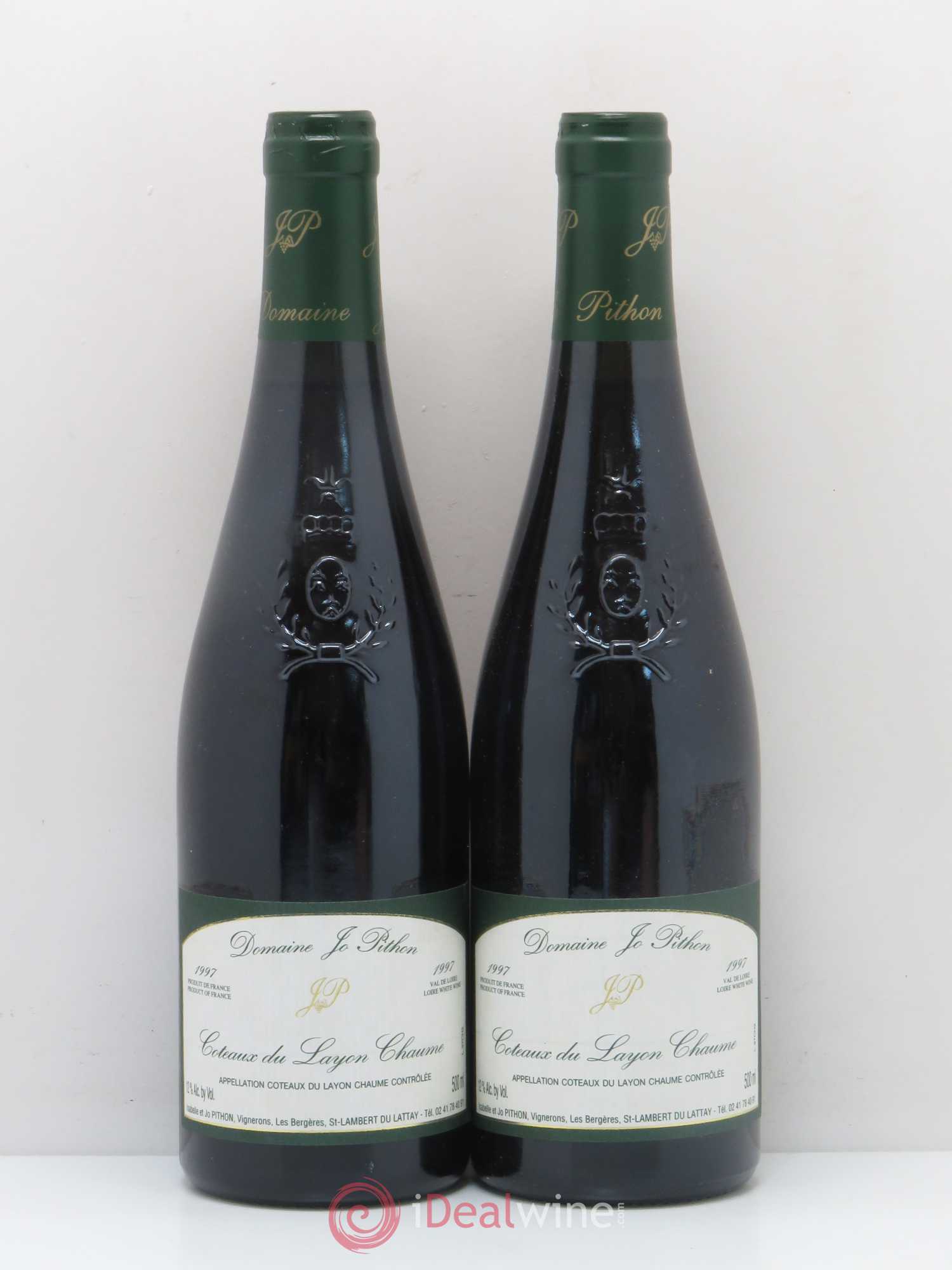 Coteaux du Layon Chaume Domaine Jo Pithon (sans prix de réserve) 1997 - Lotto di 2 bottiglie - 0