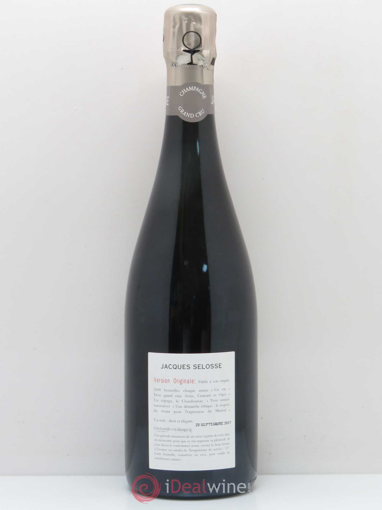 Version Originale Jacques Selosse Grand Cru Blanc de Blancs Extra Brut - Lot de 1 bouteille - 1