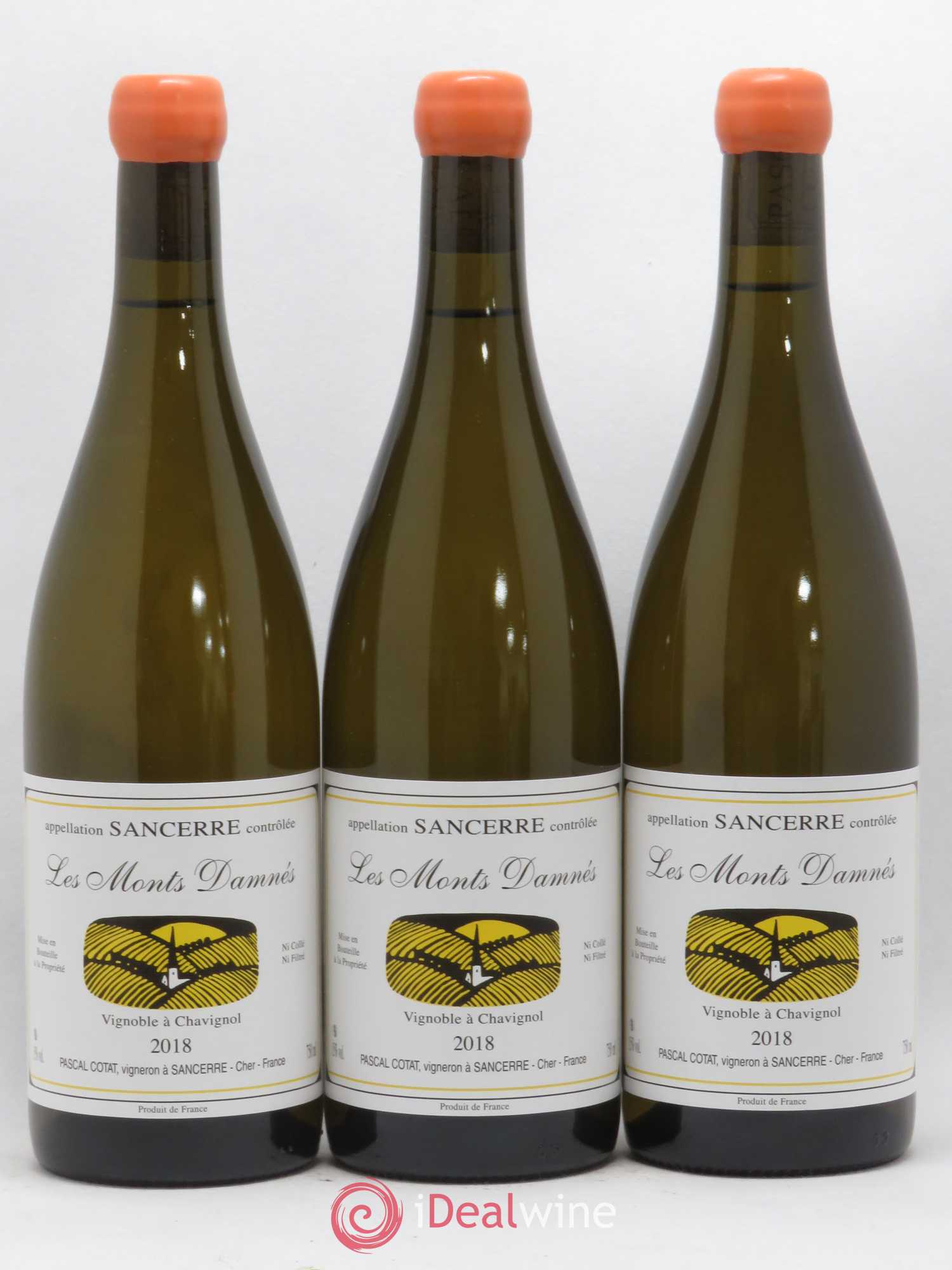 Sancerre Les Monts Damnés Pascal Cotat 2018 - Lot de 3 bouteilles - 0