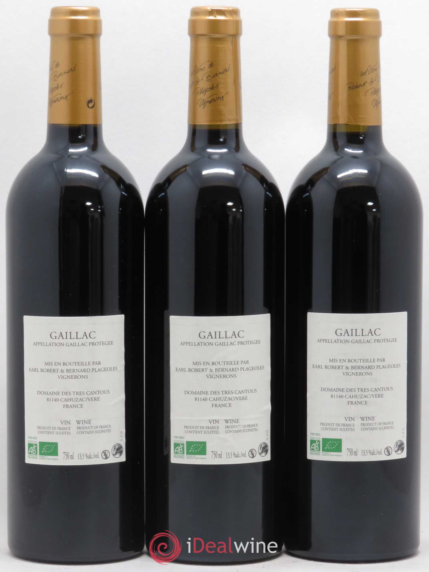Gaillac Syrah Domaine Plageoles (sans prix de réserve) 2012 - Posten von 3 Flaschen - 1