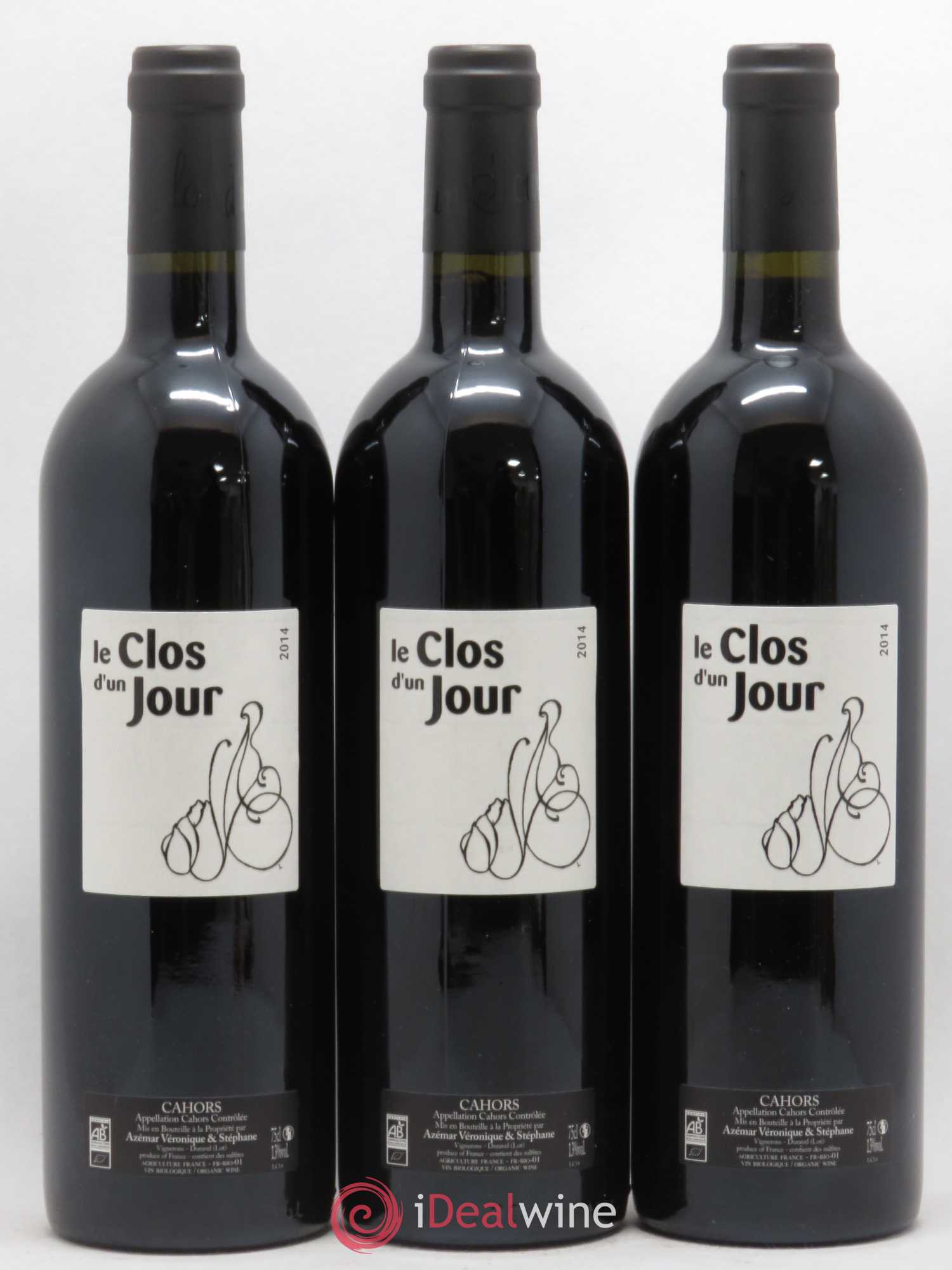 Cahors Le Clos d'un jour (sans prix de réserve) 2014 - Posten von 3 Flaschen - 0