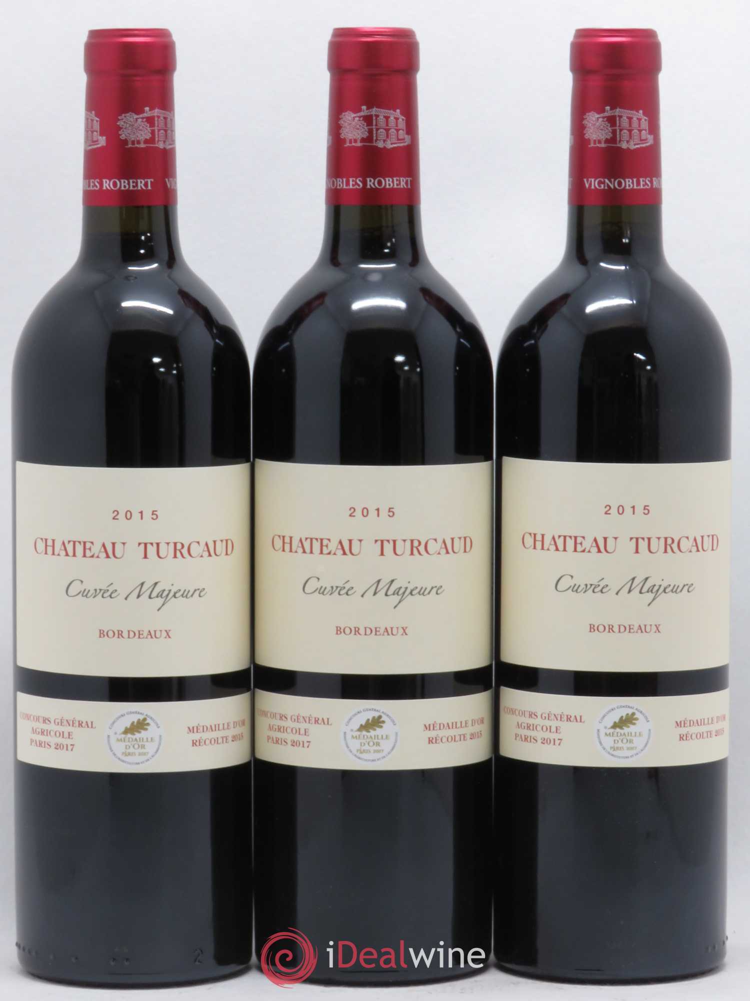 Bordeaux Supérieur Château Turcaud Cuvée Majeure (sans prix de réserve) 2015 - Lotto di 6 bottiglie - 1