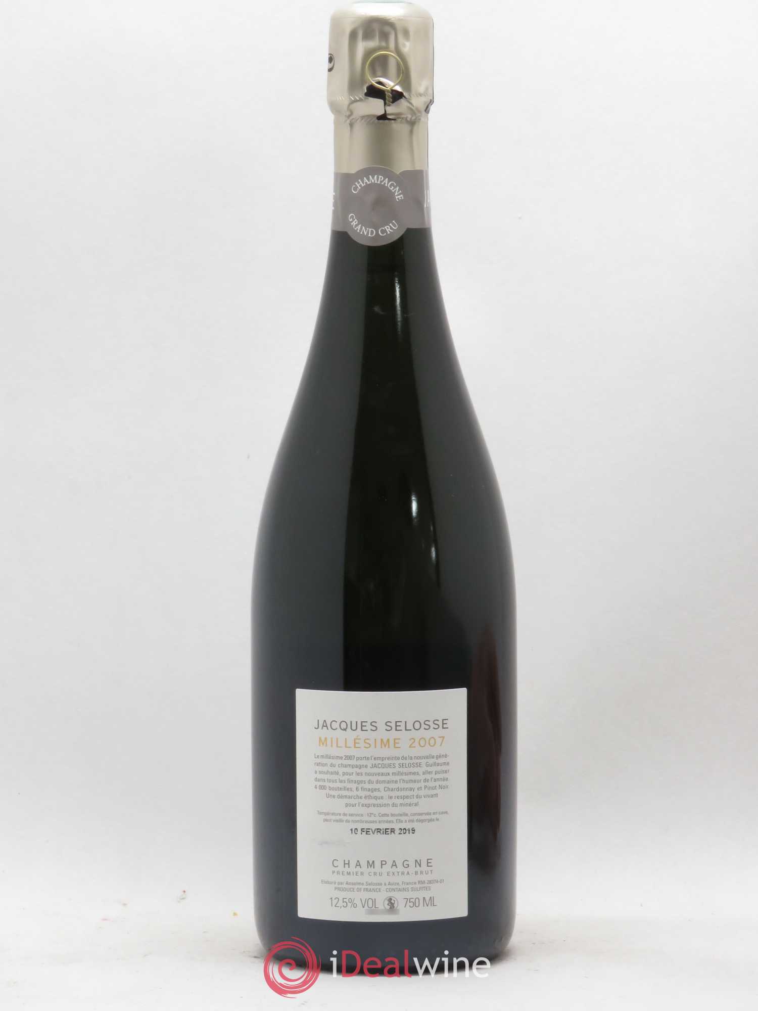 1er Cru Millésimé Extra-Brut Jacques Selosse 2007 - Lot de 1 bouteille - 1