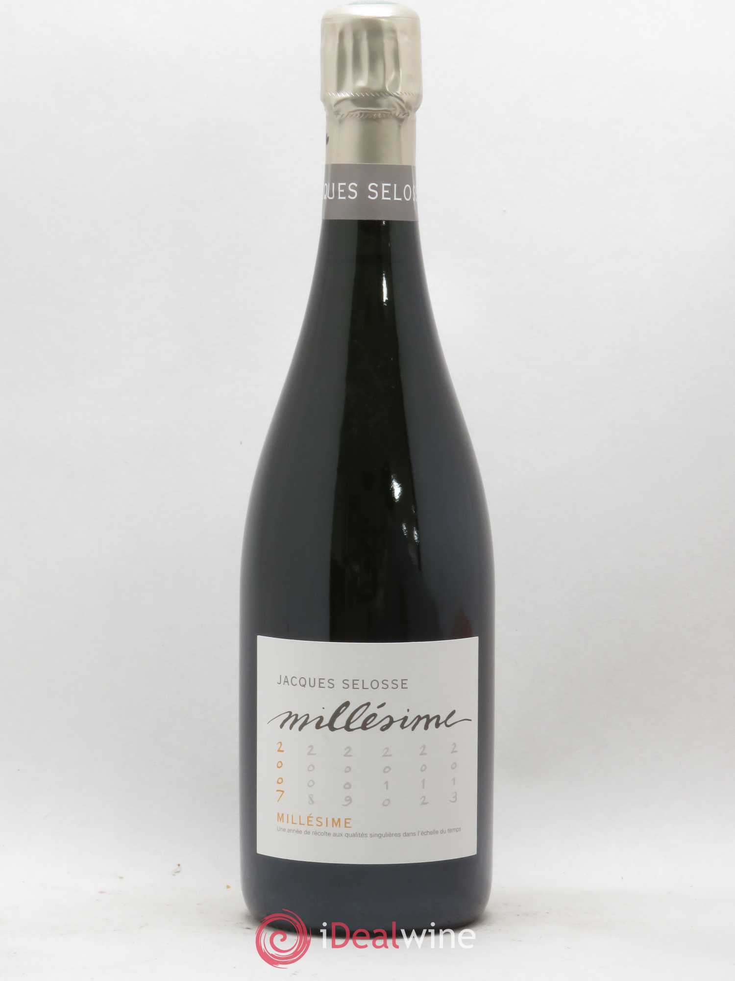 1er Cru Millésimé Extra-Brut Jacques Selosse 2007 - Lot de 1 bouteille - 0