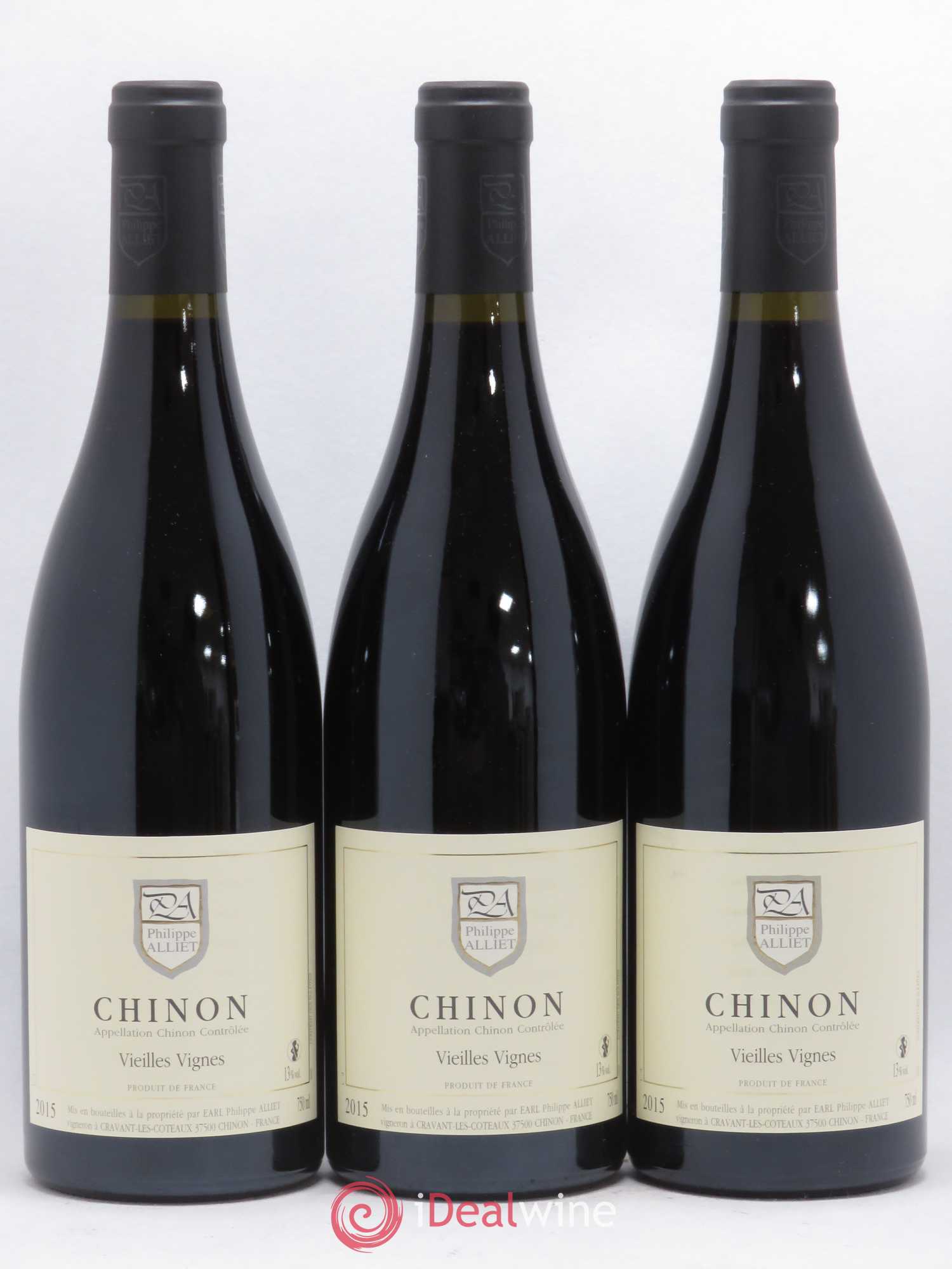 Chinon Vieilles Vignes Philippe Alliet 2015 - Lot de 3 bouteilles - 0