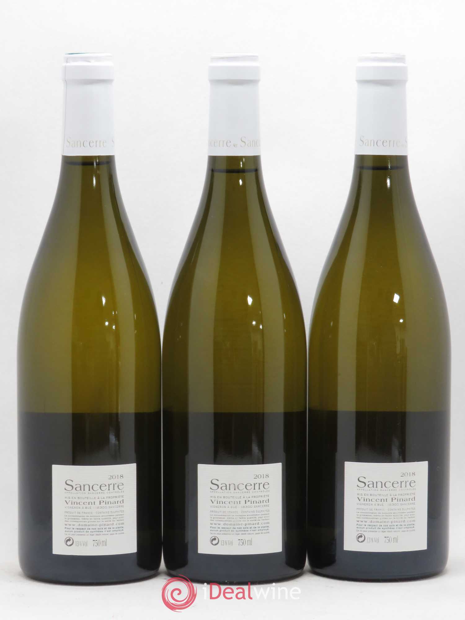 Sancerre Les Créots (anciennement Clémence) Vincent Pinard 2018 - Lot de 3 bouteilles - 1