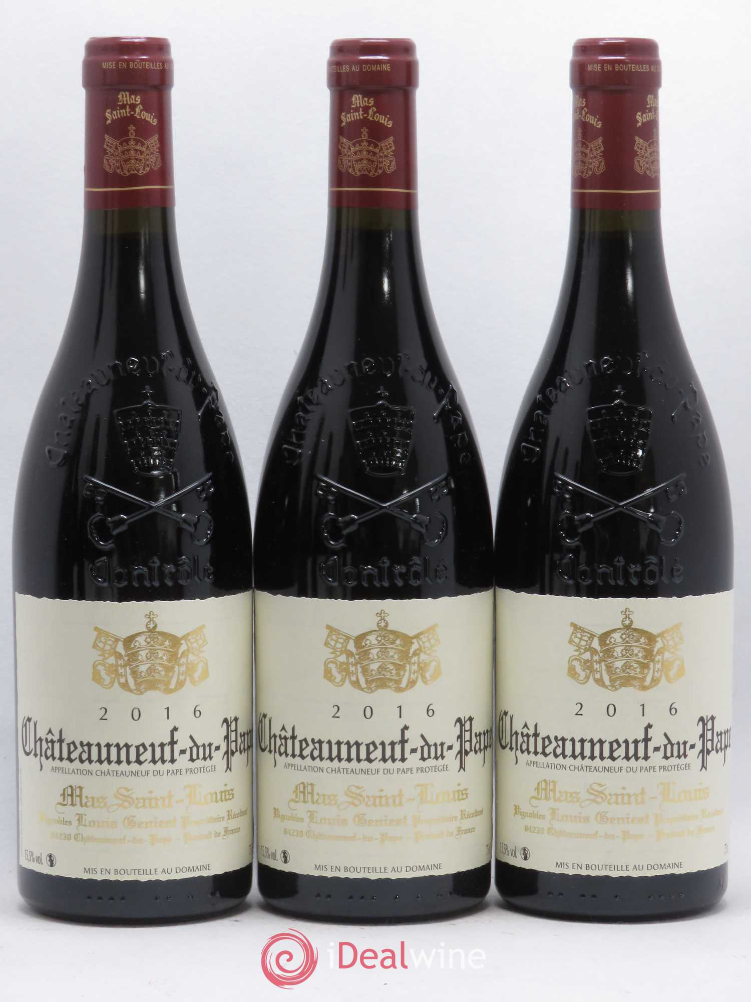 Châteauneuf-du-Pape Mas Saint Louis 2016 - Lot de 3 bouteilles - 0