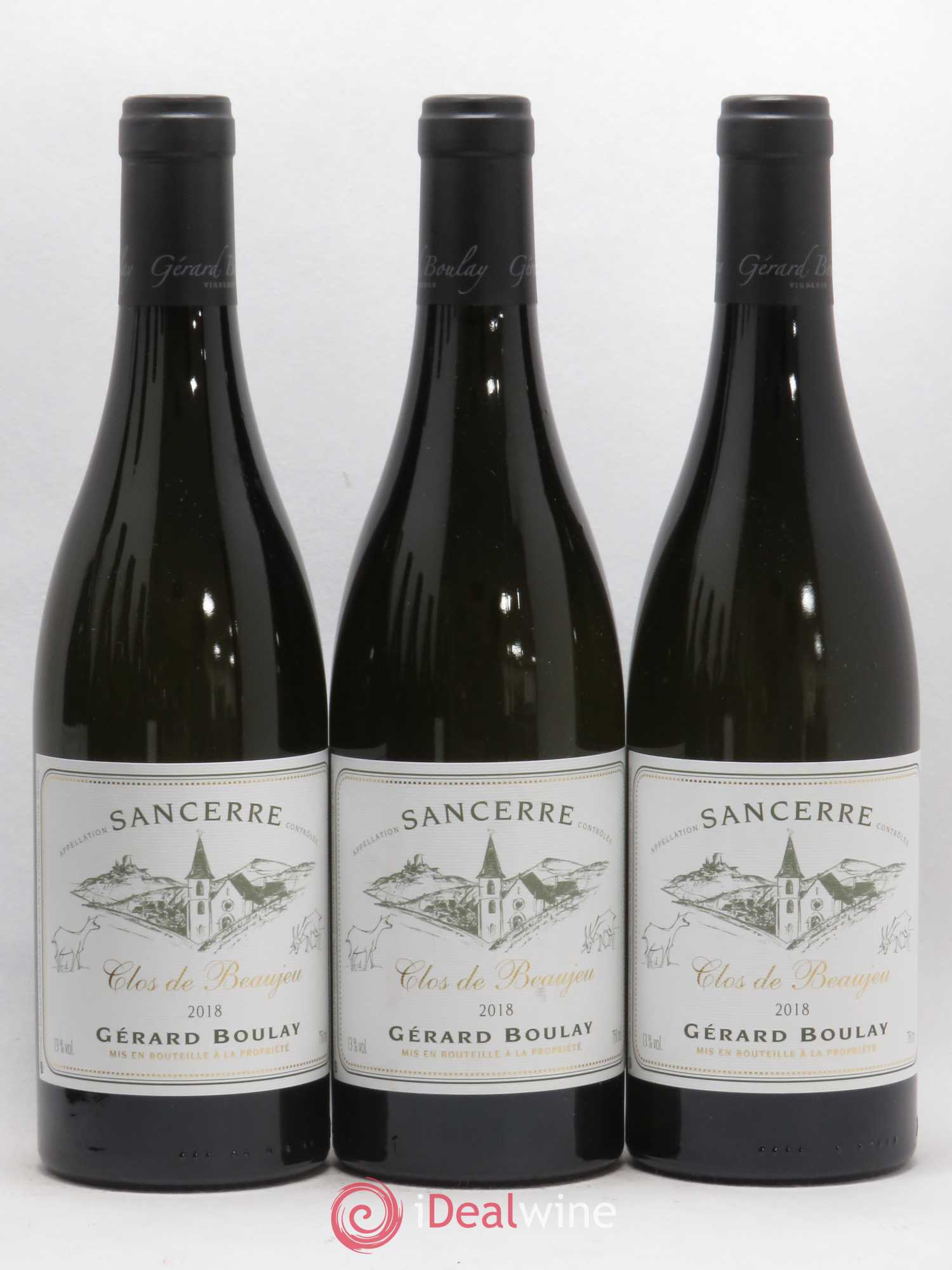 Sancerre Clos de Beaujeu Gérard Boulay 2018 - Lot de 3 bouteilles - 0