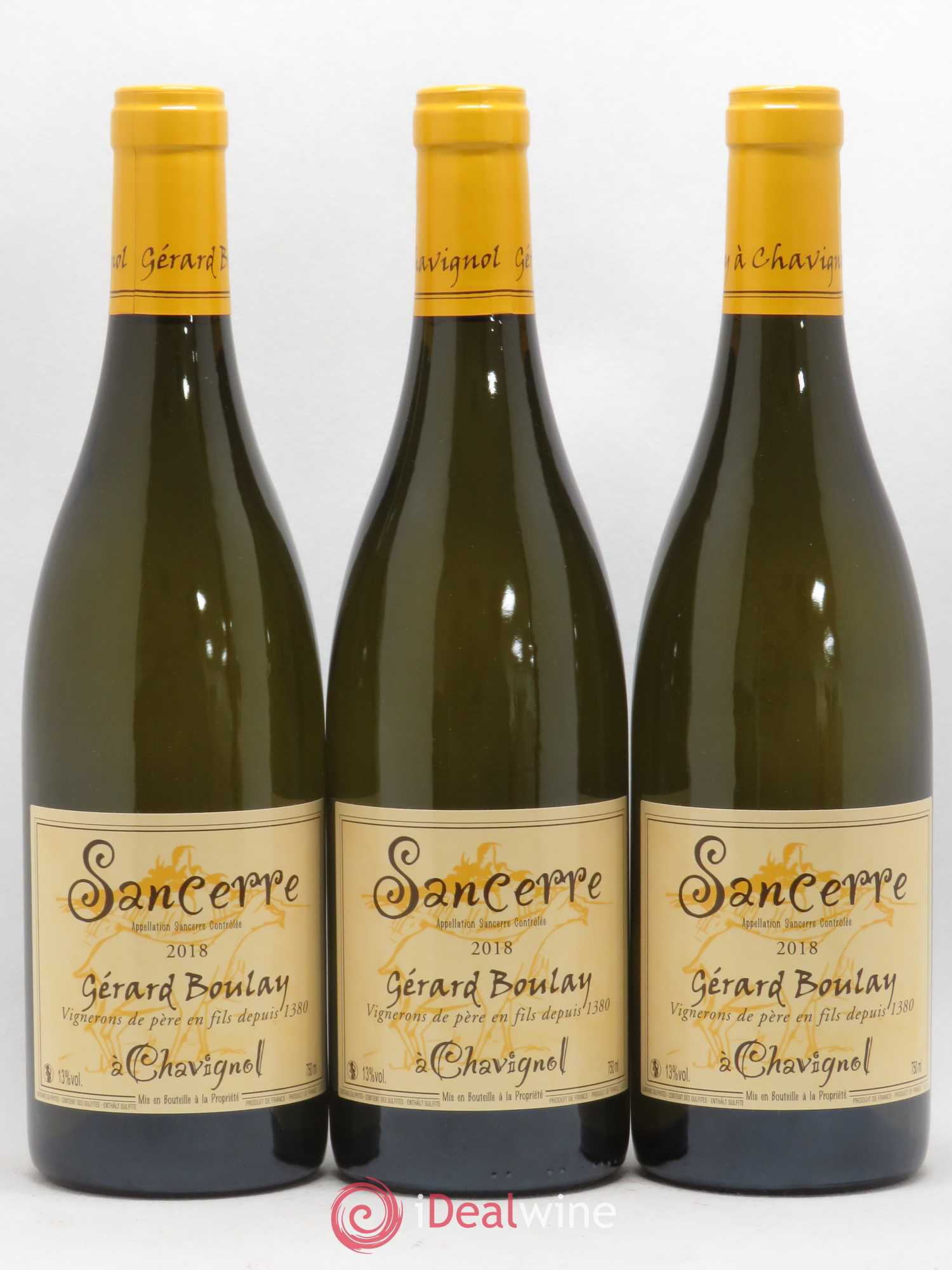 Sancerre Gérard Boulay Tradition (sans prix de réserve) 2018 - Posten von 3 Flaschen - 0