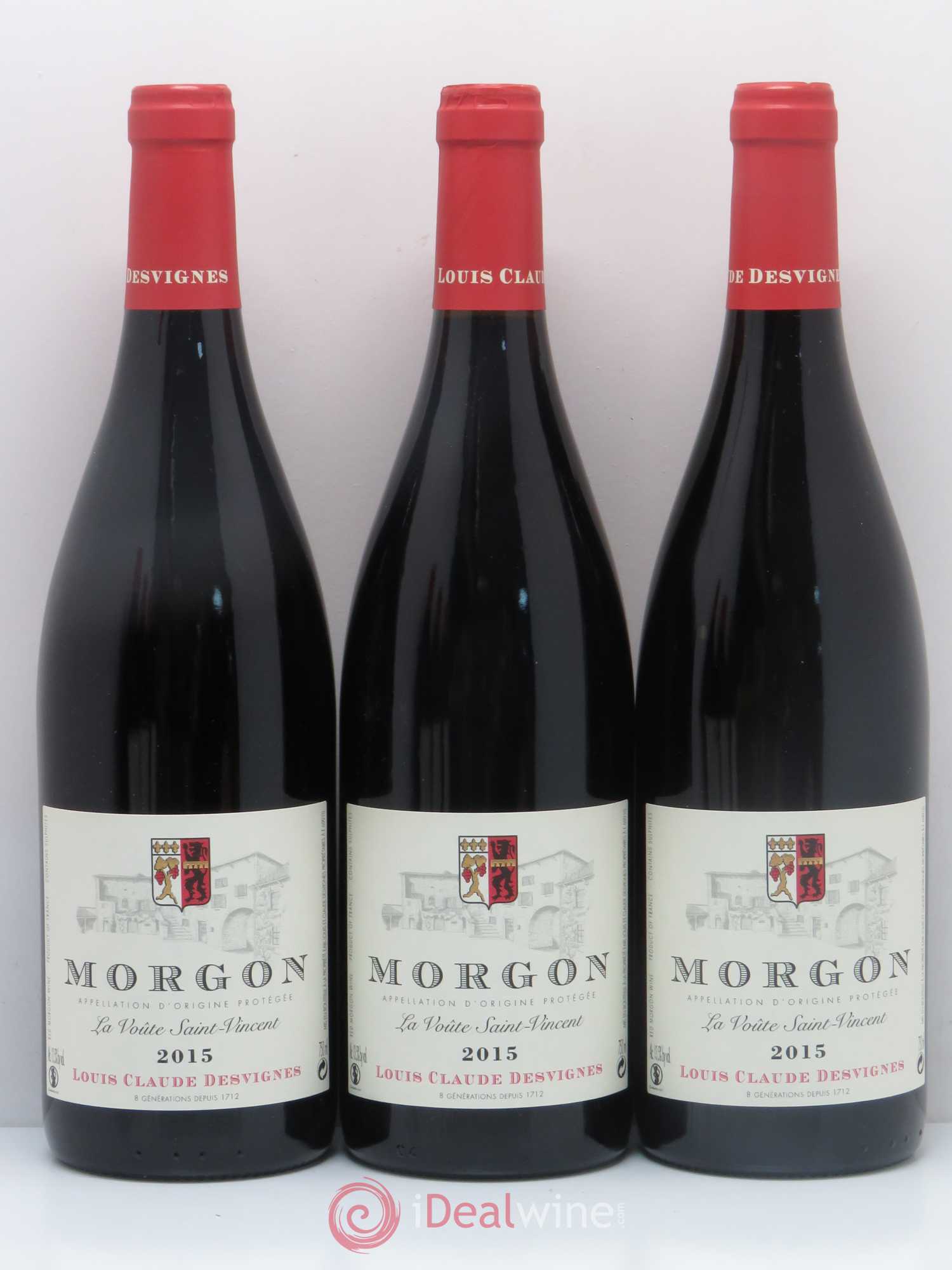 Morgon La Voûte Saint Vincent Louis-Claude Desvignes 2015 - Lot de 6 bouteilles - 1