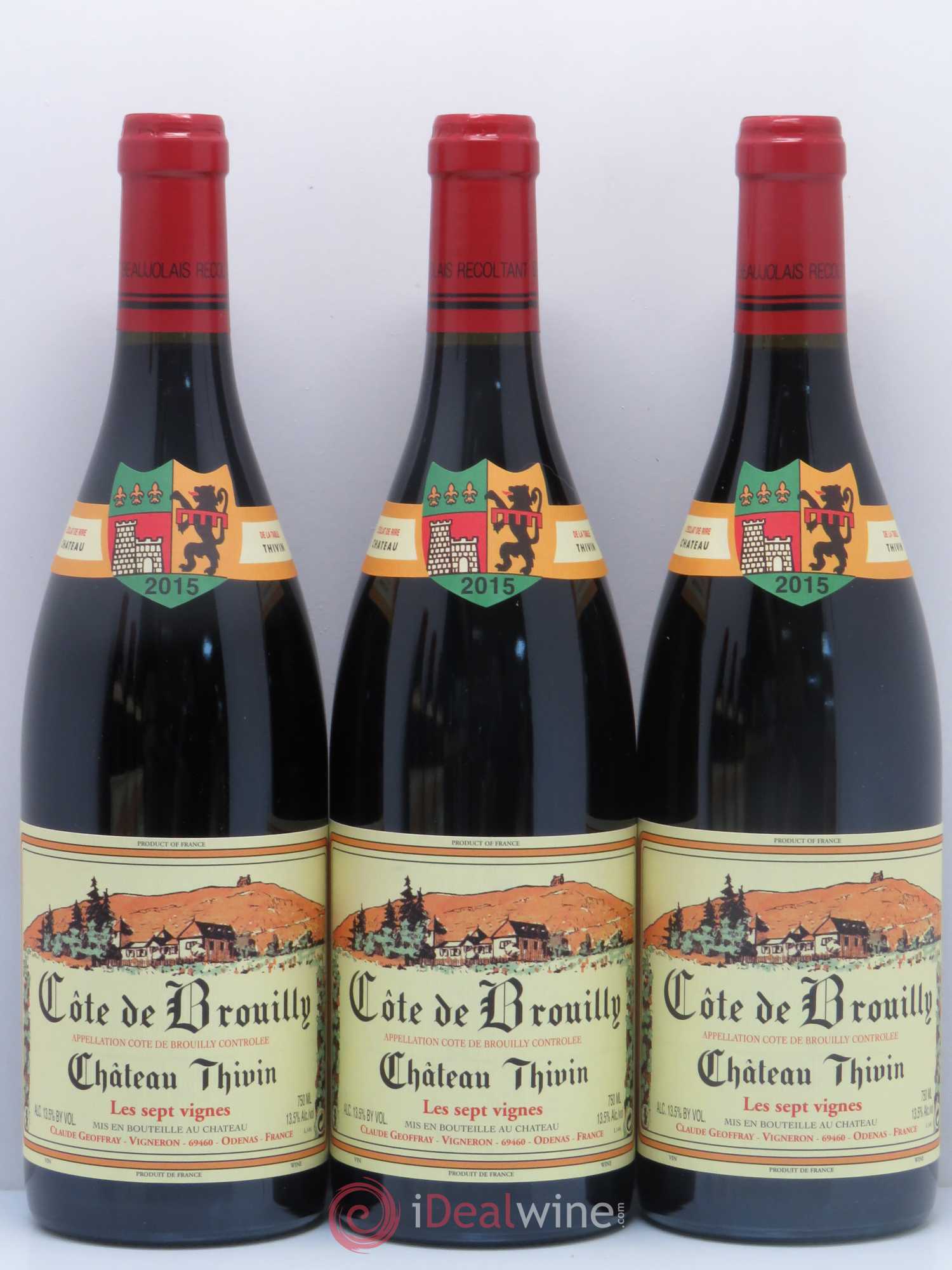 Côte de Brouilly Les 7 Vignes Château Thivin 2015 - Lot de 6 bouteilles - 1