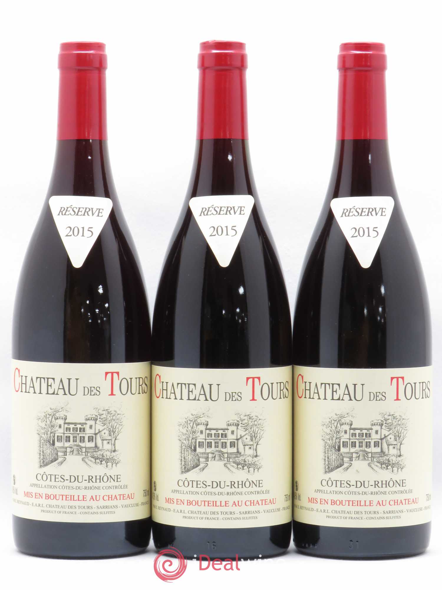 Côtes-du-Rhône Château des Tours Emmanuel Reynaud 2015 - Lot de 3 bouteilles - 0
