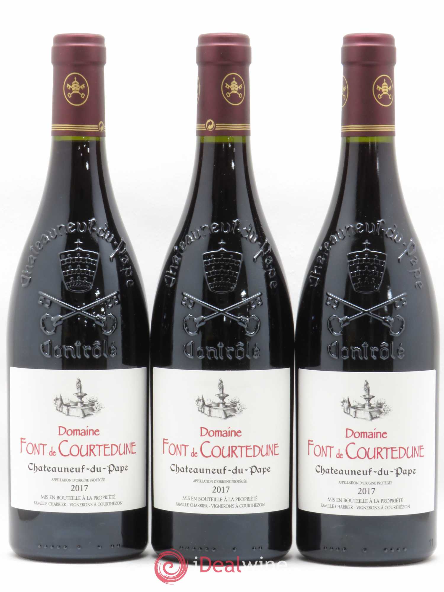 Châteauneuf-du-Pape Domaine Font de Courtedune 2017 - Lot de 3 bouteilles - 0