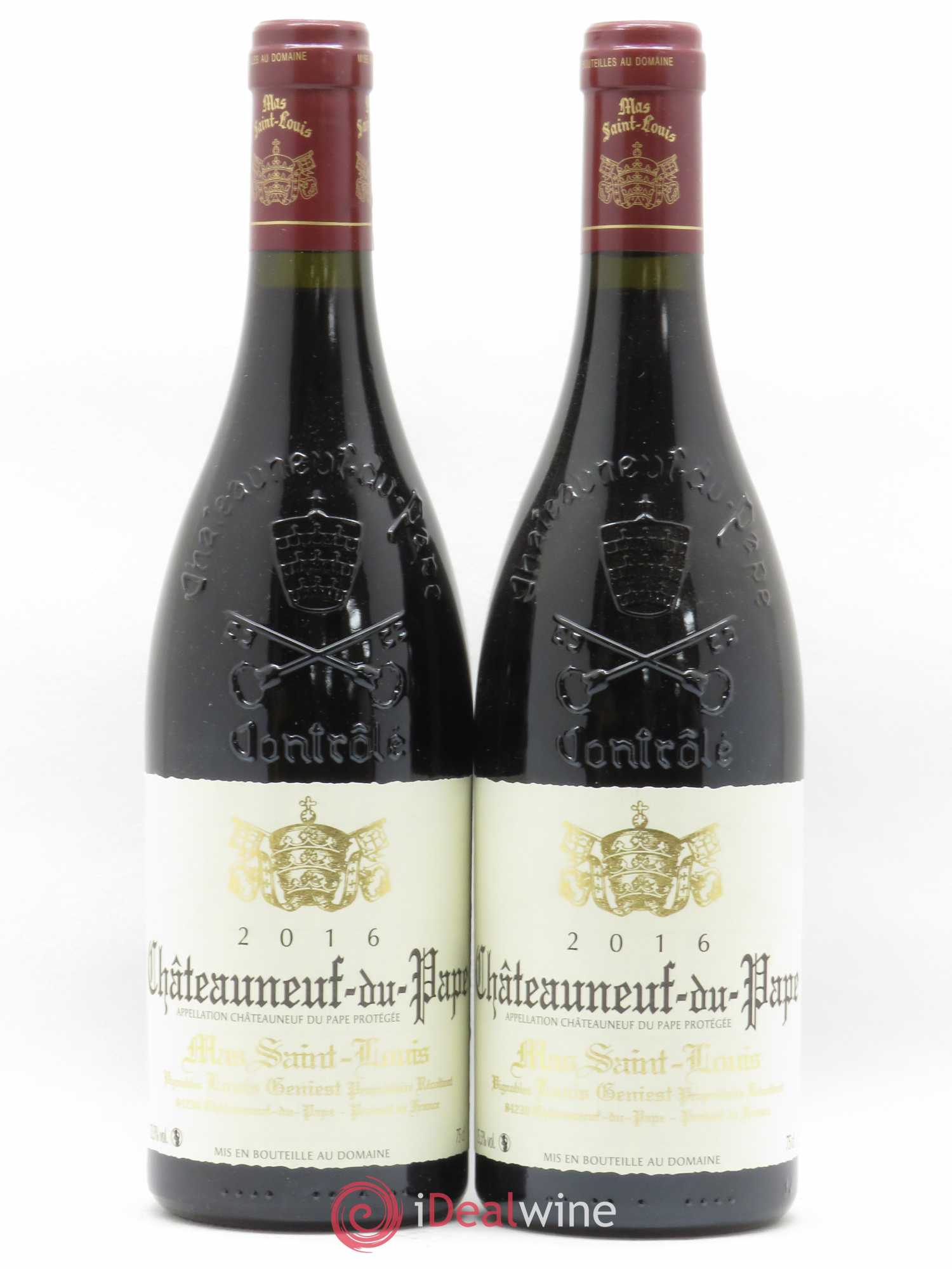 Châteauneuf-du-Pape Mas Saint Louis 2016 - Lot de 2 bouteilles - 0