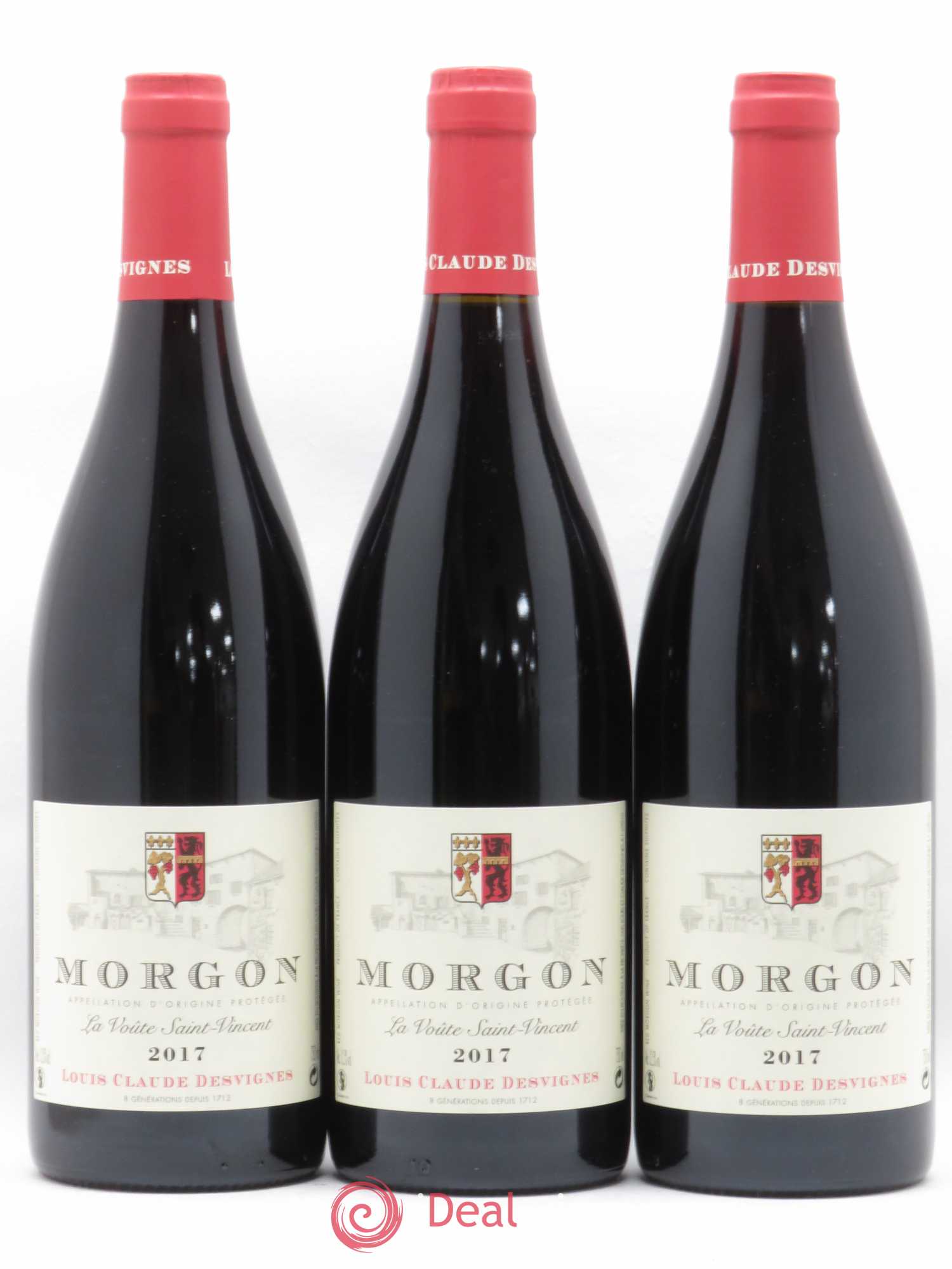 Morgon La Voûte Saint Vincent Louis-Claude Desvignes (sans prix de réserve) 2017 - Lot de 3 bouteilles - 0