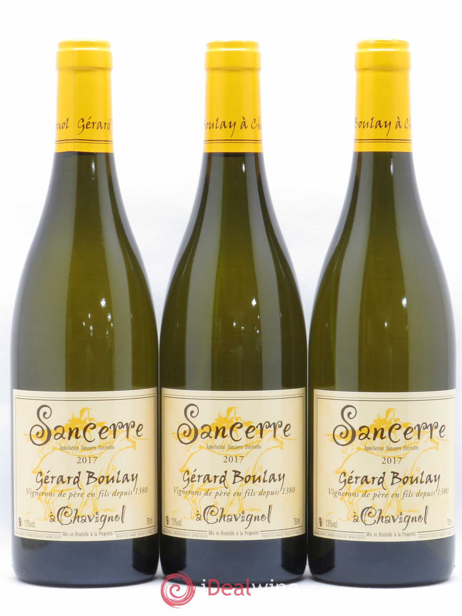 Sancerre Gérard Boulay (sans prix de réserve) 2017 - Lot de 3 bouteilles - 0