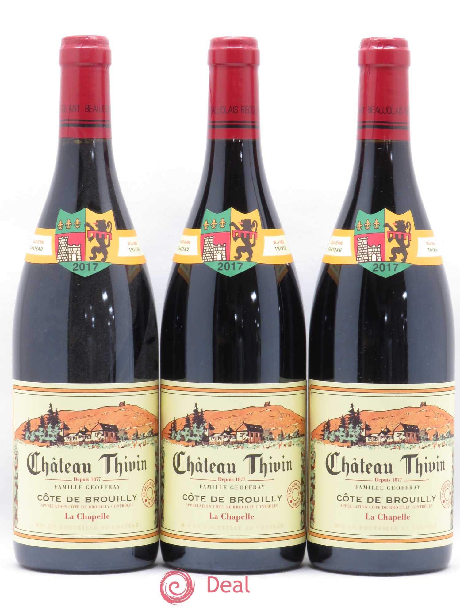 Côte de Brouilly Cuvée La Chapelle Château Thivin 2017 - Lot de 3 bouteilles - 0