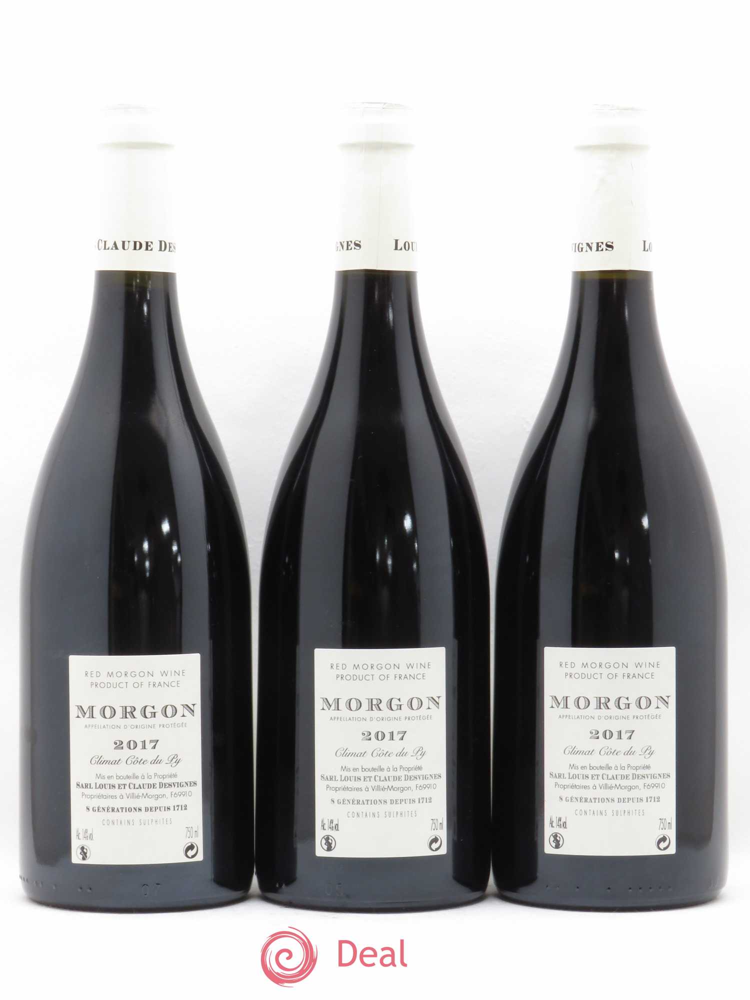 Morgon Côte de Py Javernières Louis-Claude Desvignes 2017 - Lot de 3 bouteilles - 1