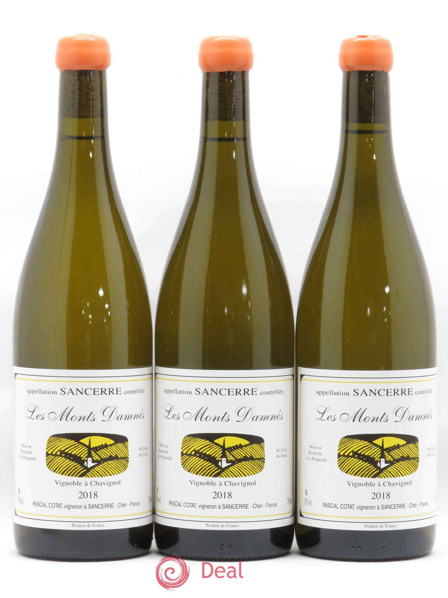 Sancerre Les Monts Damnés Pascal Cotat 2018 - Lot de 3 bouteilles - 0