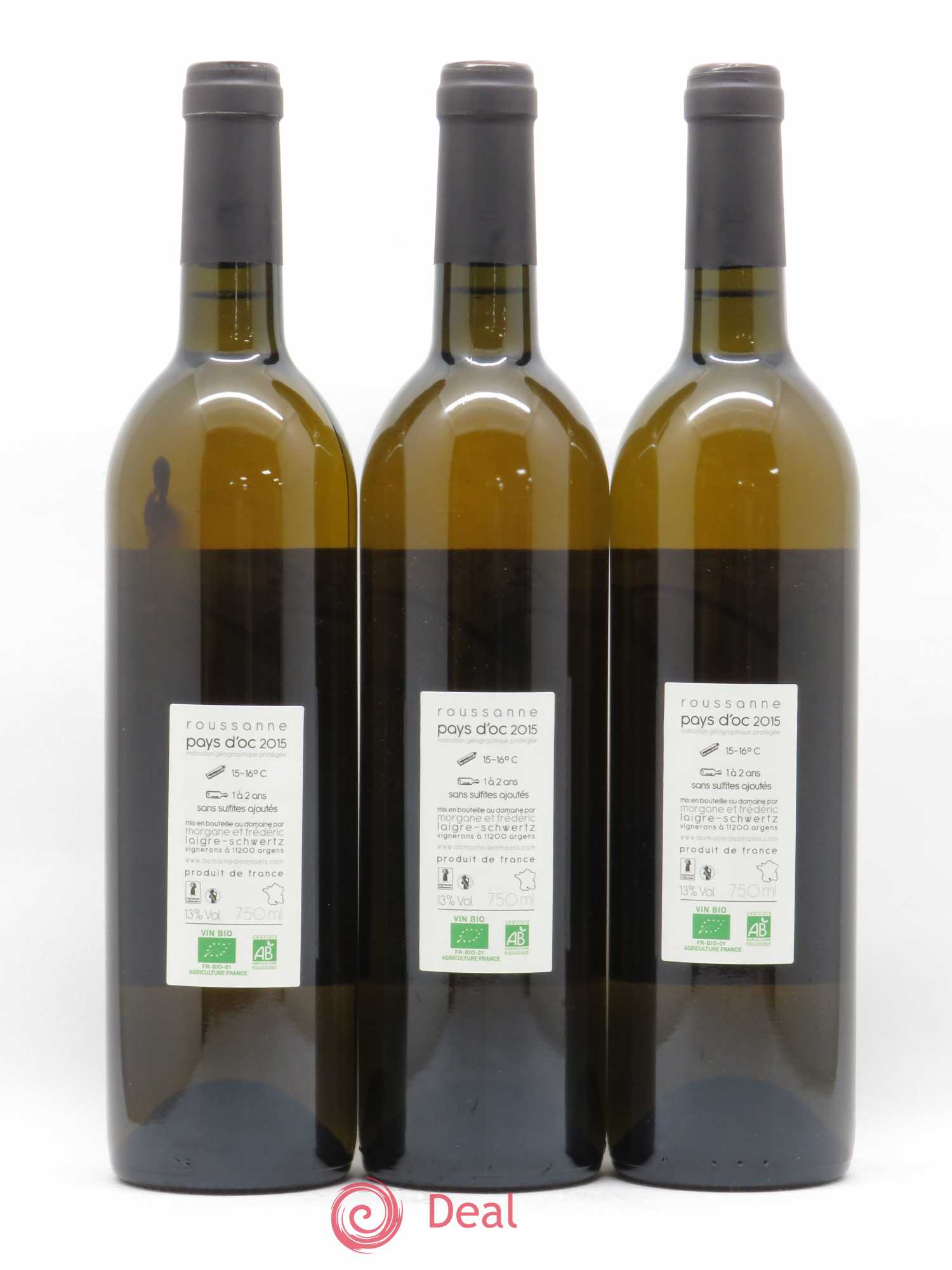 IGP Pays d'Oc Le M des Maels Domaine des Maels (sans prix de réserve) 2015 - Lot de 3 bouteilles - 1