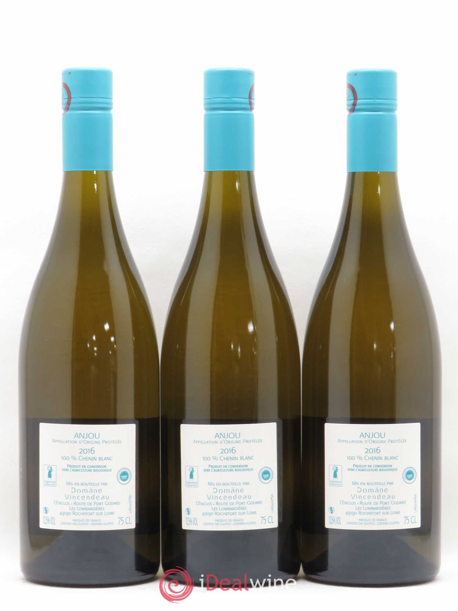 Anjou Le Raguenet Domaine Vincendeau (sans prix de réserve) 2016 - Posten von 3 Flaschen - 1