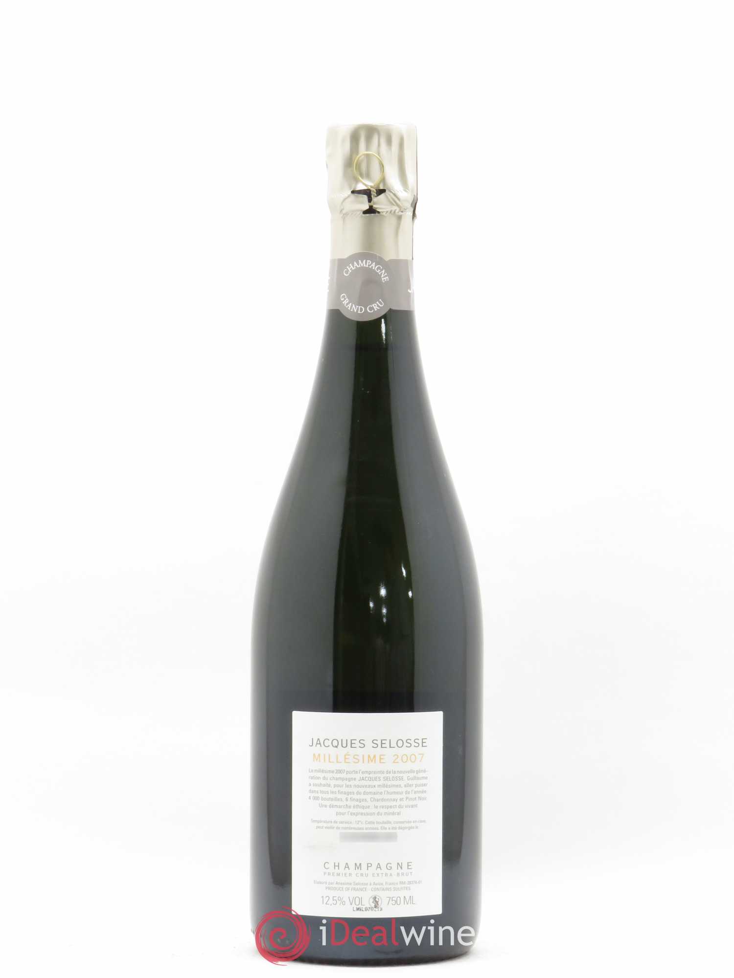 1er Cru Millésimé Extra-Brut Jacques Selosse 2007 - Lot de 1 bouteille - 1