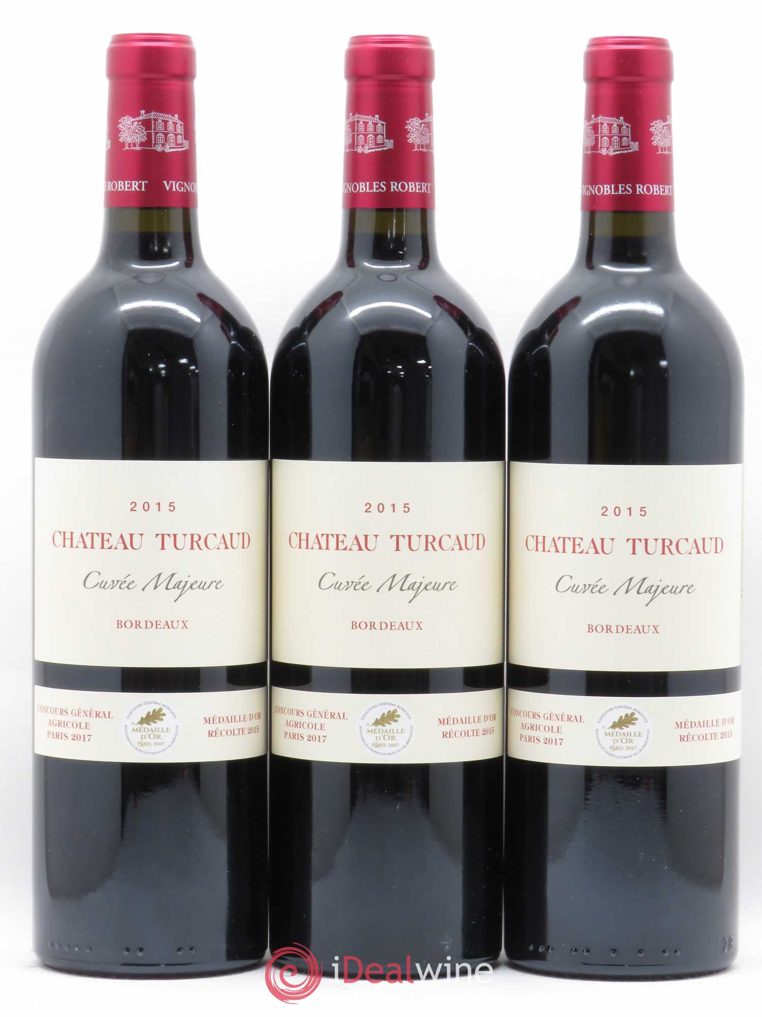 Bordeaux Château Turcaud cuvée Majeure (sans prix de réserve) 2015 - Lot de 6 bouteilles - 1