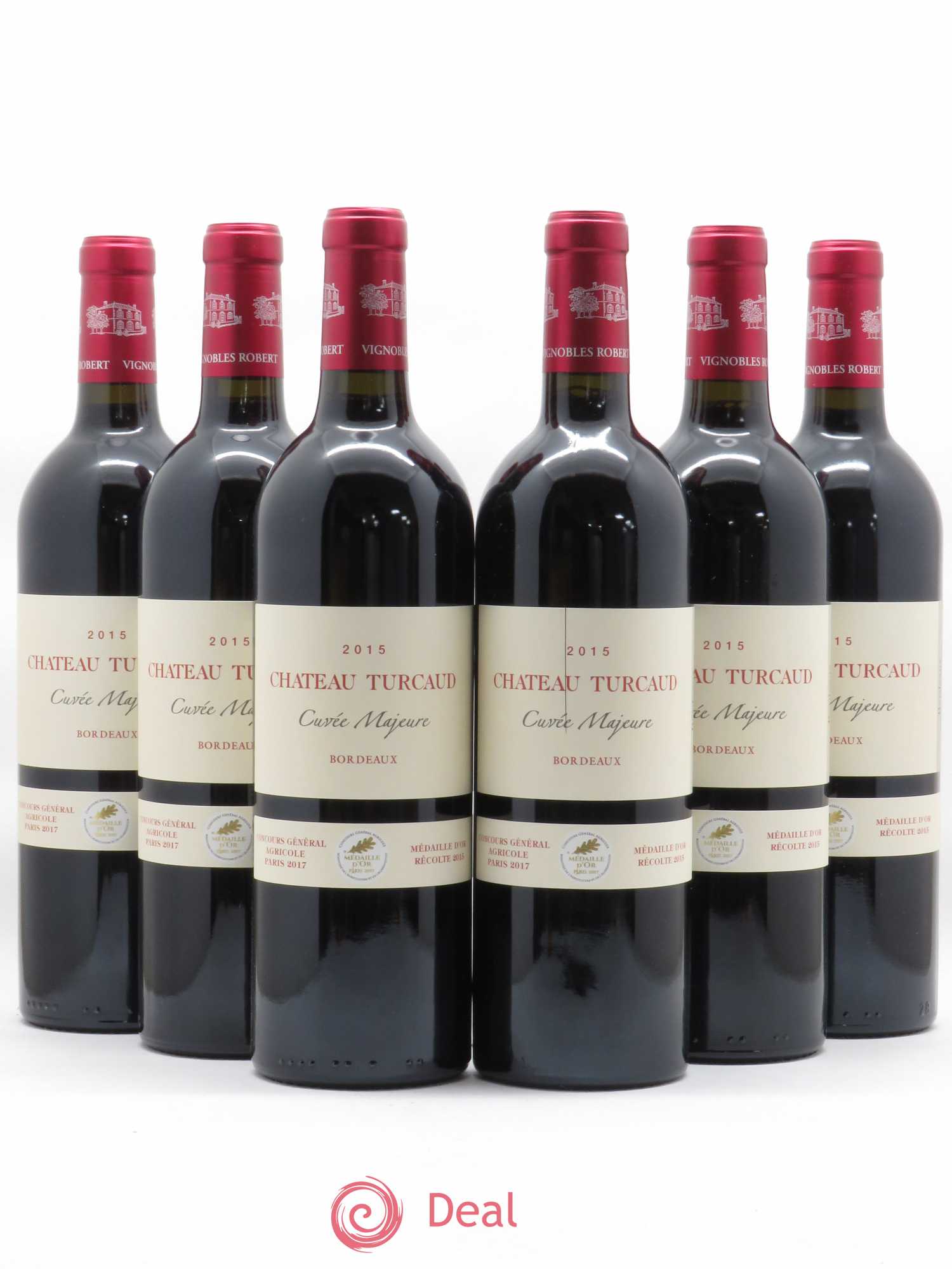 Bordeaux Château Turcaud cuvée Majeure (sans prix de réserve) 2015 - Lot de 6 bouteilles - 0