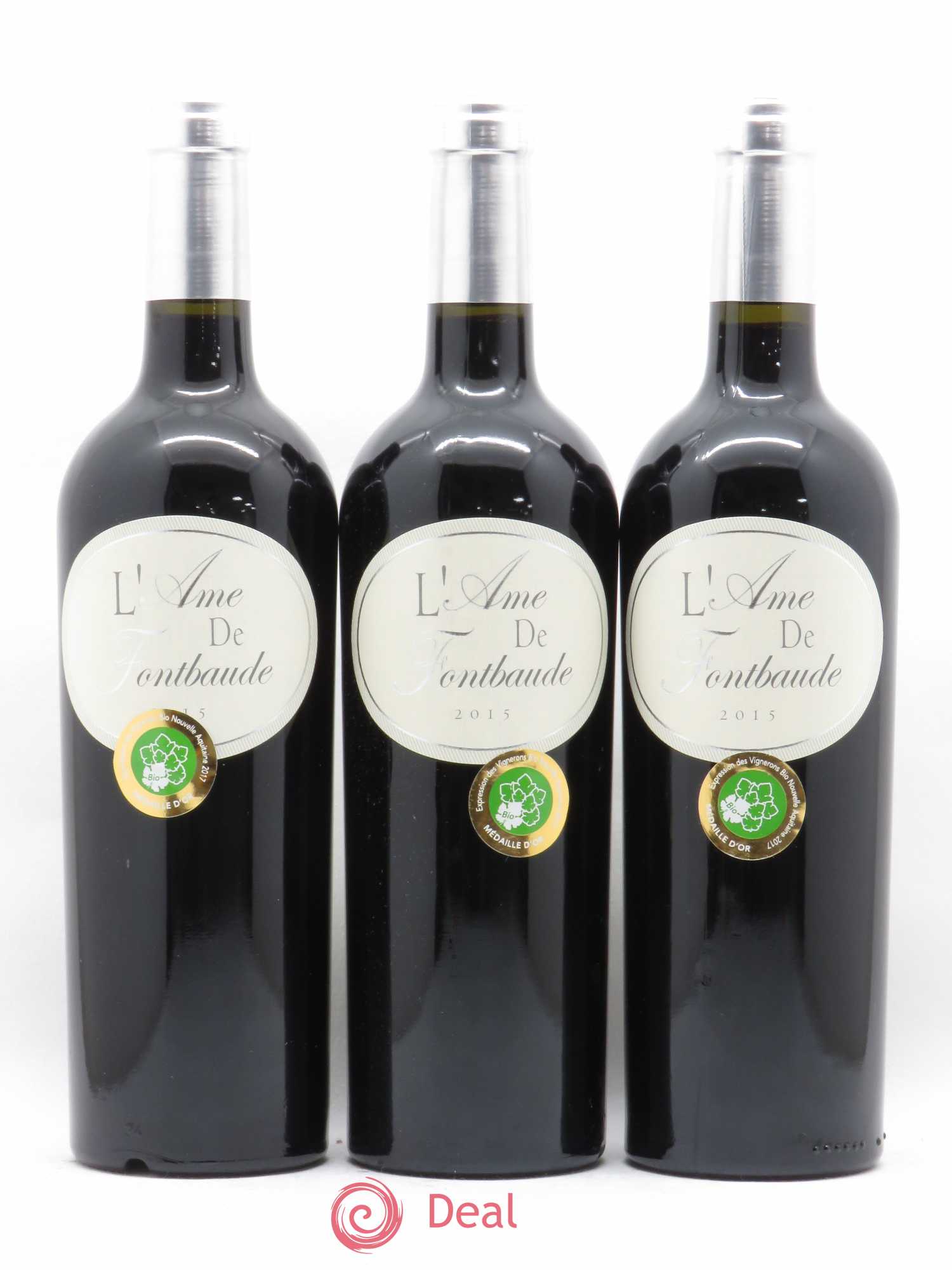 Castillon-Côtes-de-Bordeaux (Côtes-de-Castillon) Château Fontbaude Ame de Fontbaude (sans prix de réserve) 2015 - Posten von 3 Flaschen - 0