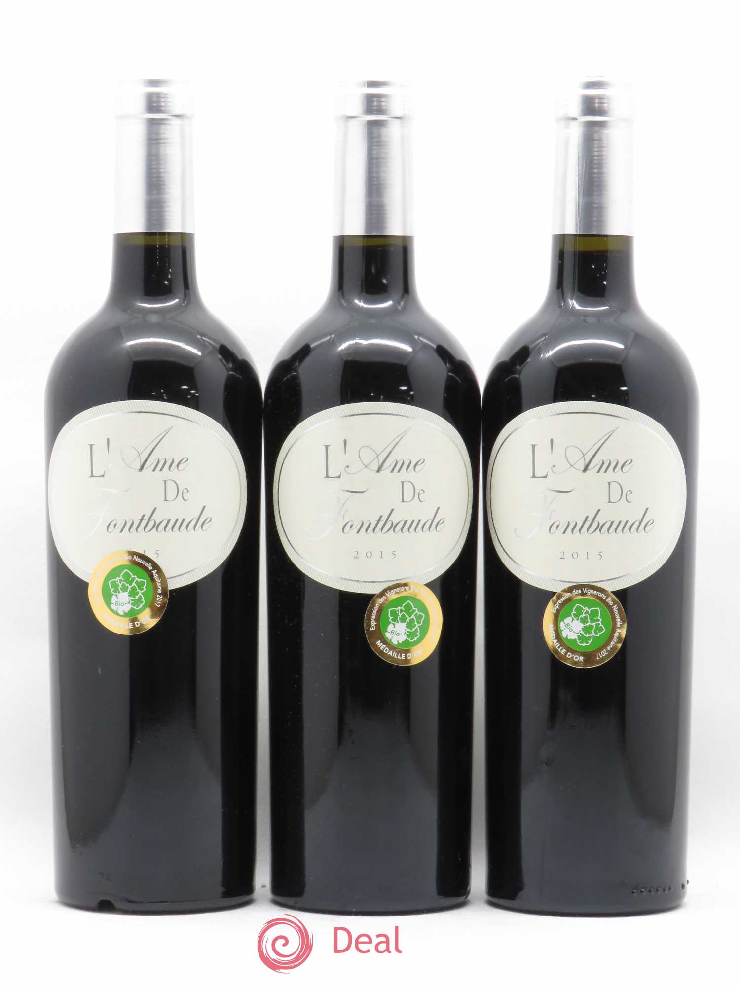 Castillon-Côtes-de-Bordeaux (Côtes-de-Castillon) Château Fontbaude Ame de Fontbaude (sans prix de réserve) 2015 - Posten von 3 Flaschen - 0