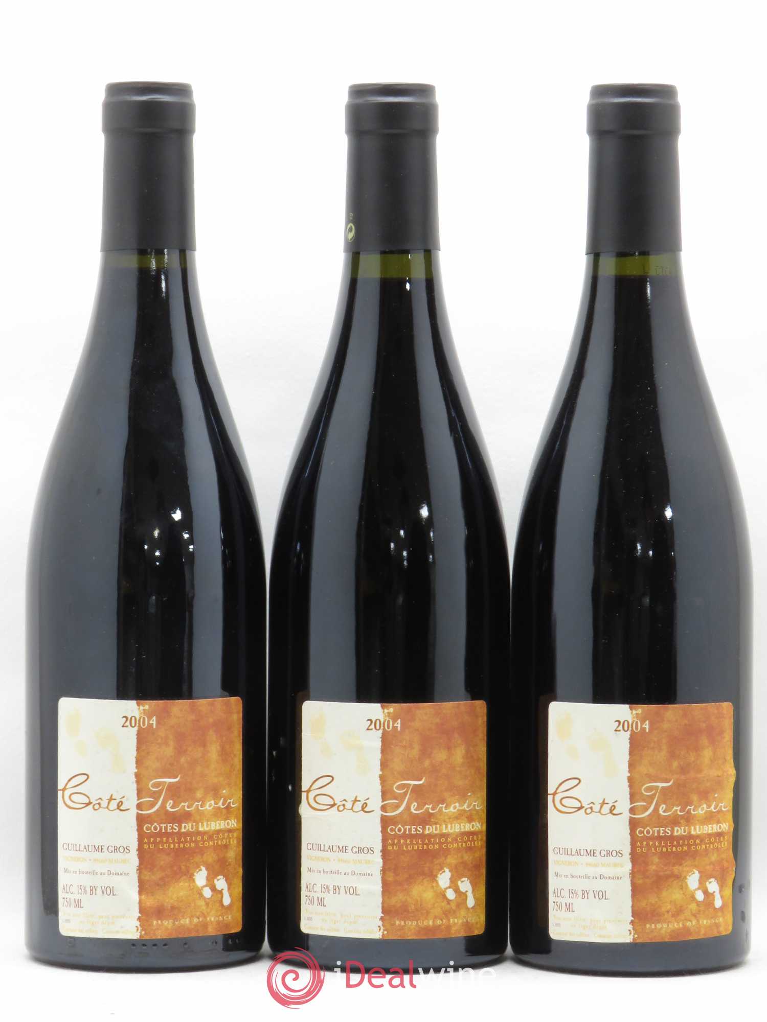 Luberon Coté Terroir Guillaume Gros (sans prix de réserve) 2004 - Posten von 3 Flaschen - 0