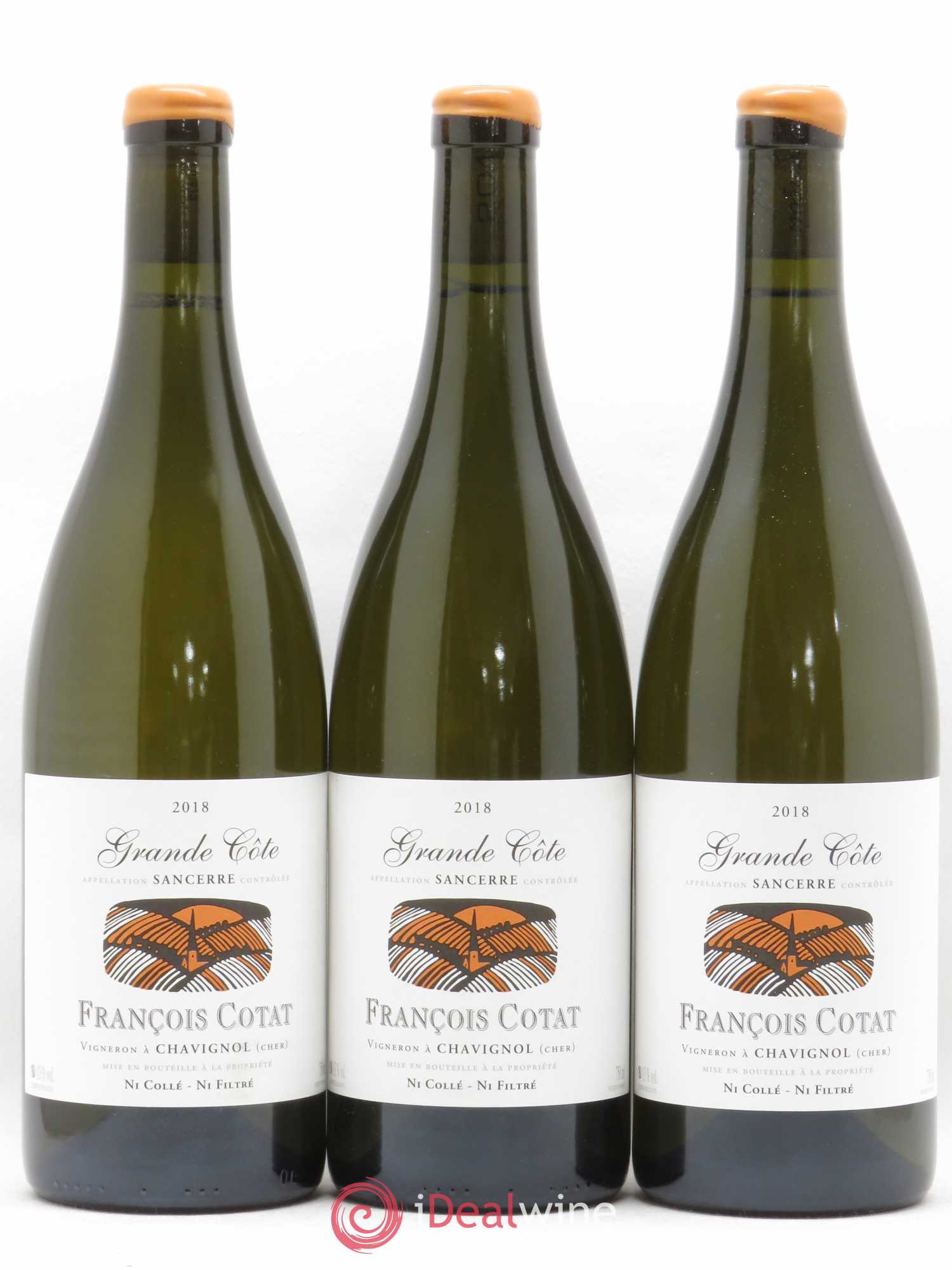 Sancerre La Grande Côte François Cotat (sans prix de réserve) 2018 - Lot de 3 bouteilles - 0